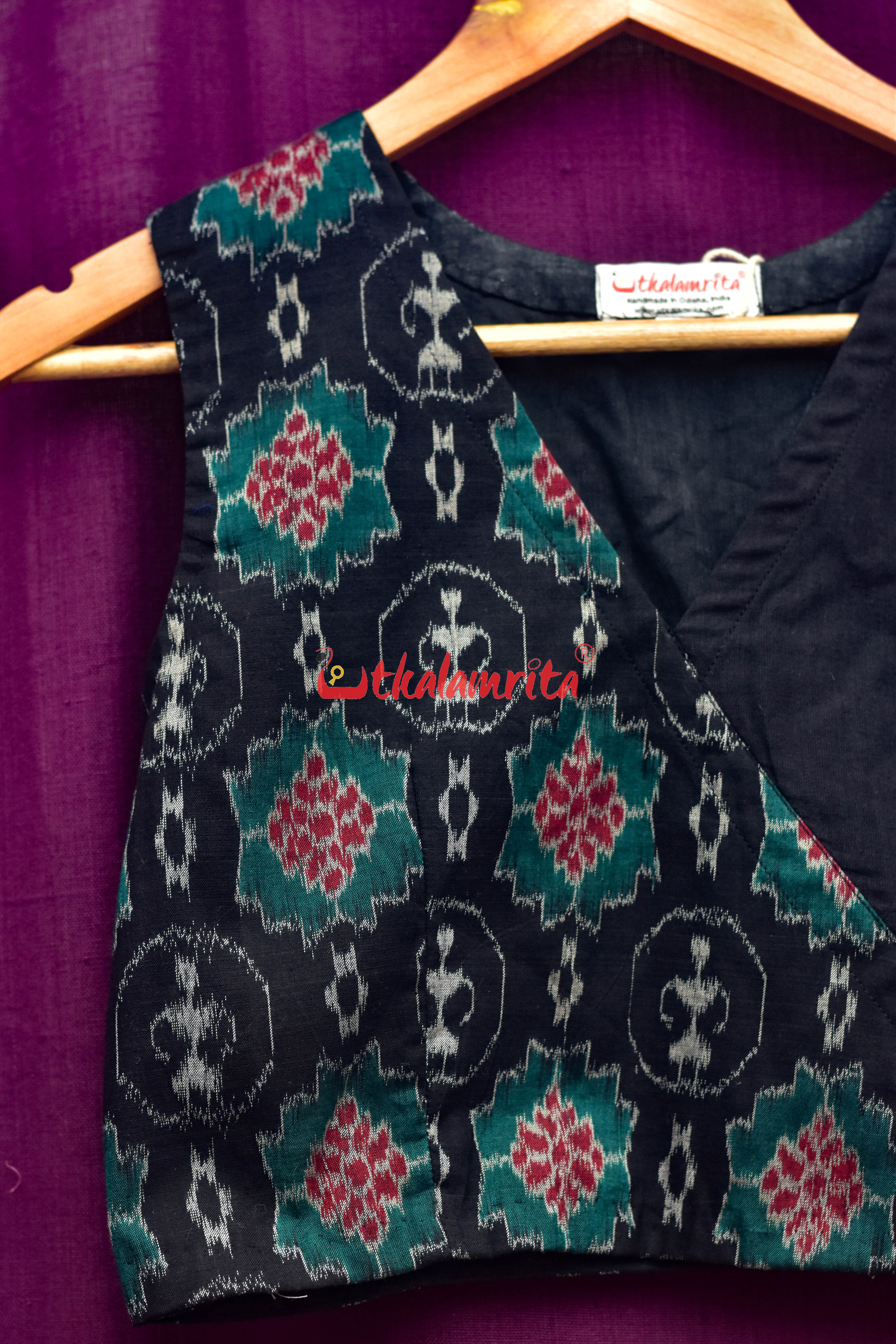 Black Tribals Angrakha Designer (Blouse)