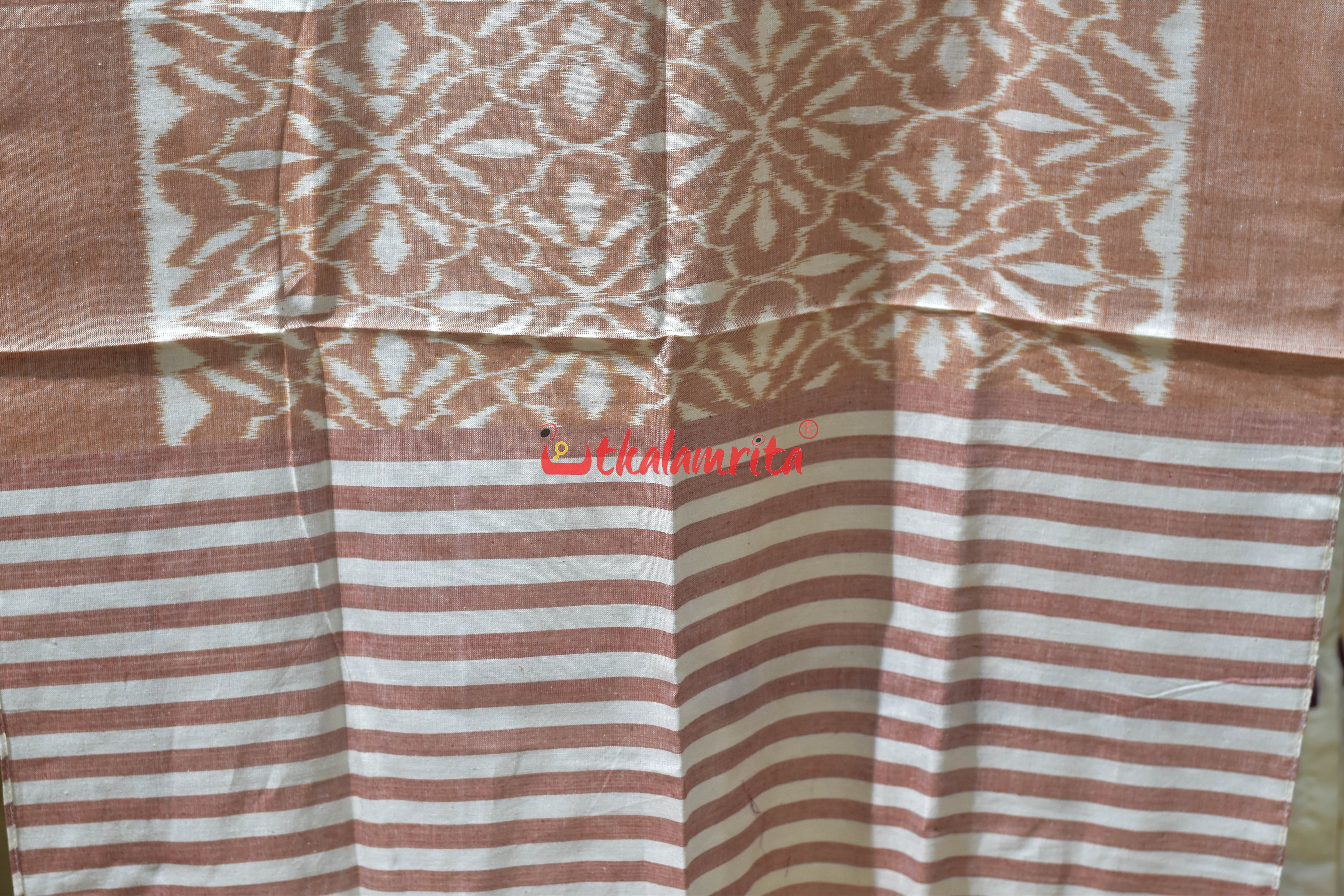 Peach Phulaphuliya Khandua Cotton Stole
