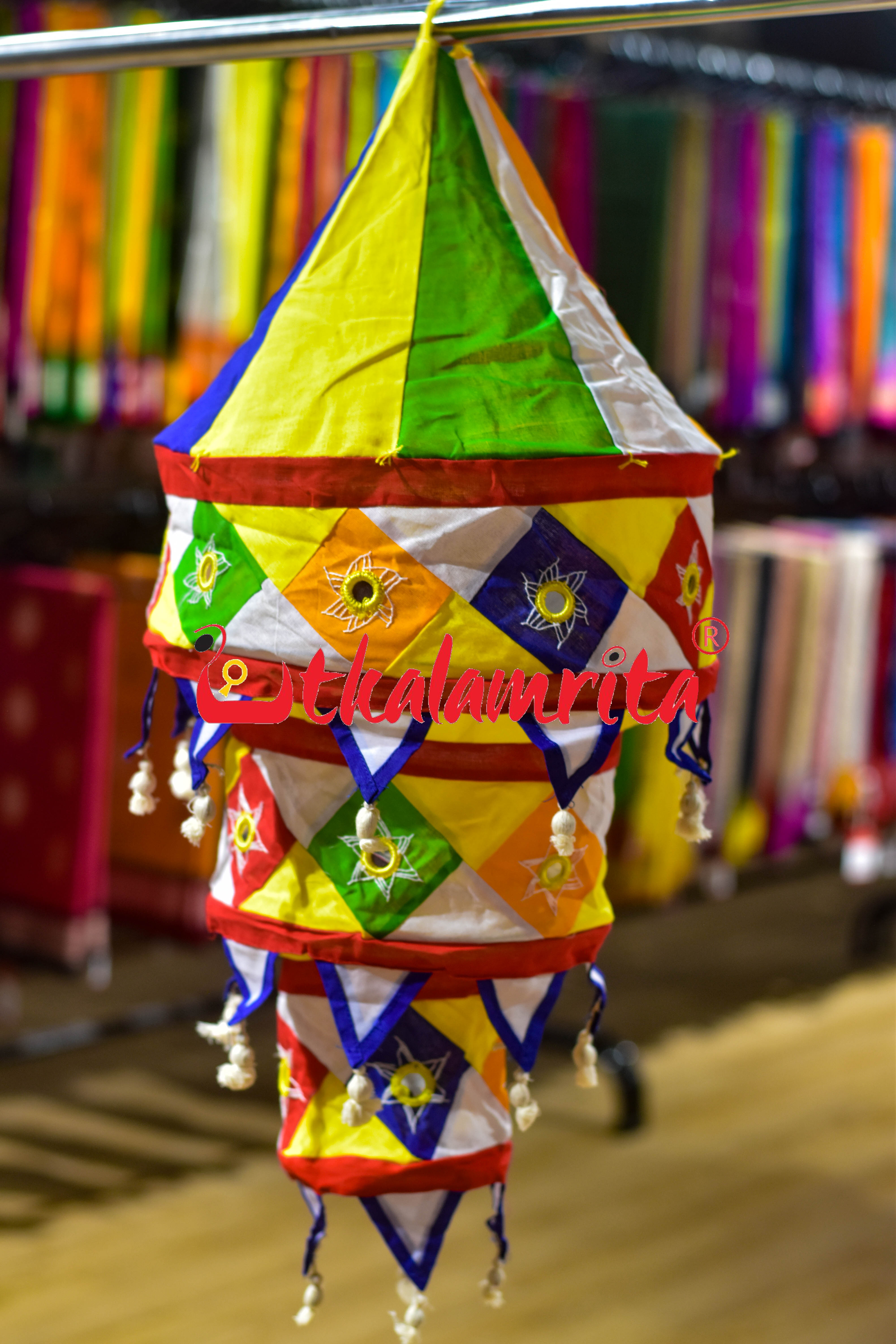 Multicolor White Special 3-Step Round Lampshade
