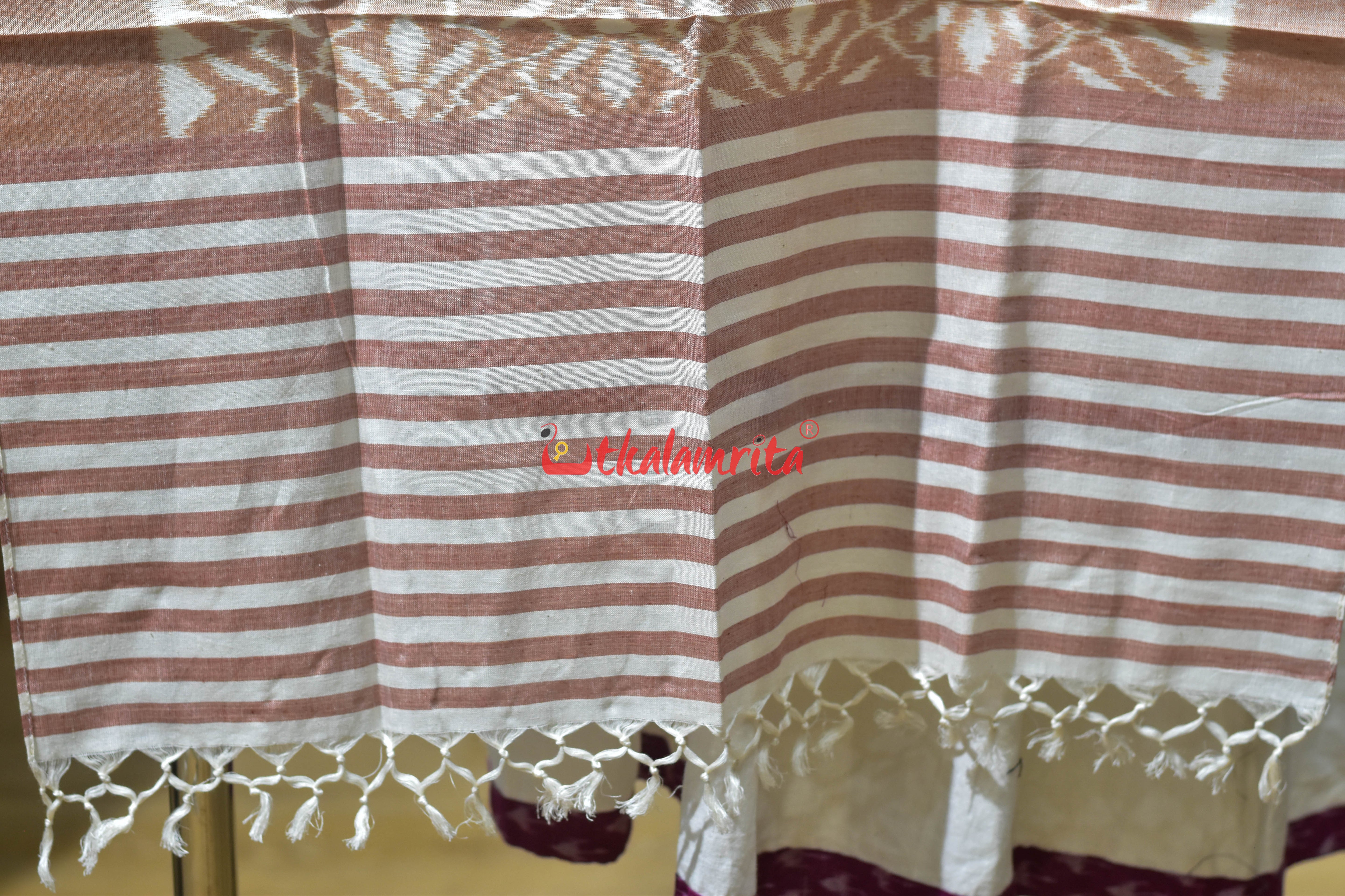 Peach Phulaphuliya Khandua Cotton Stole