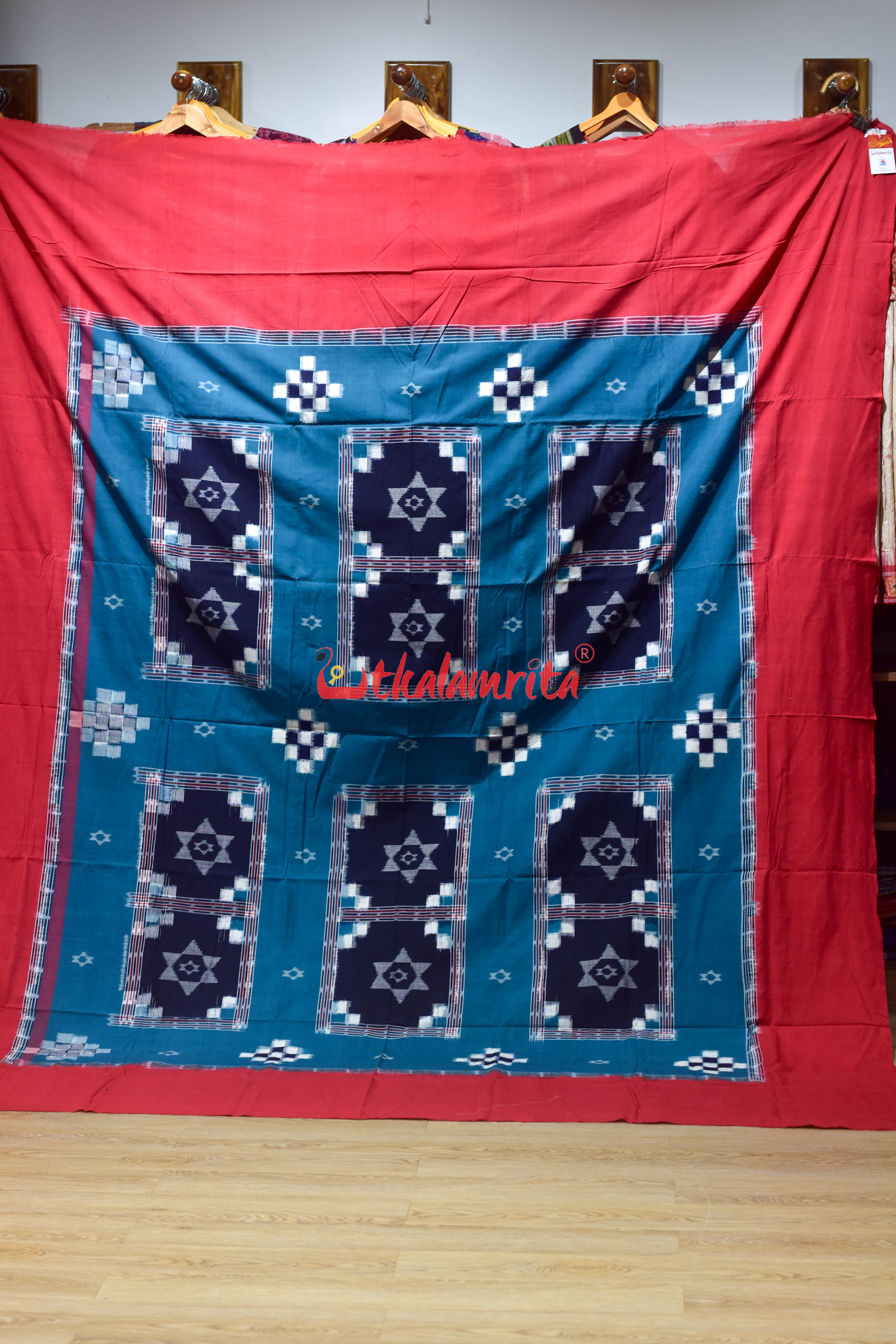 Green Red Tara Pasapali (Double Bedsheet)