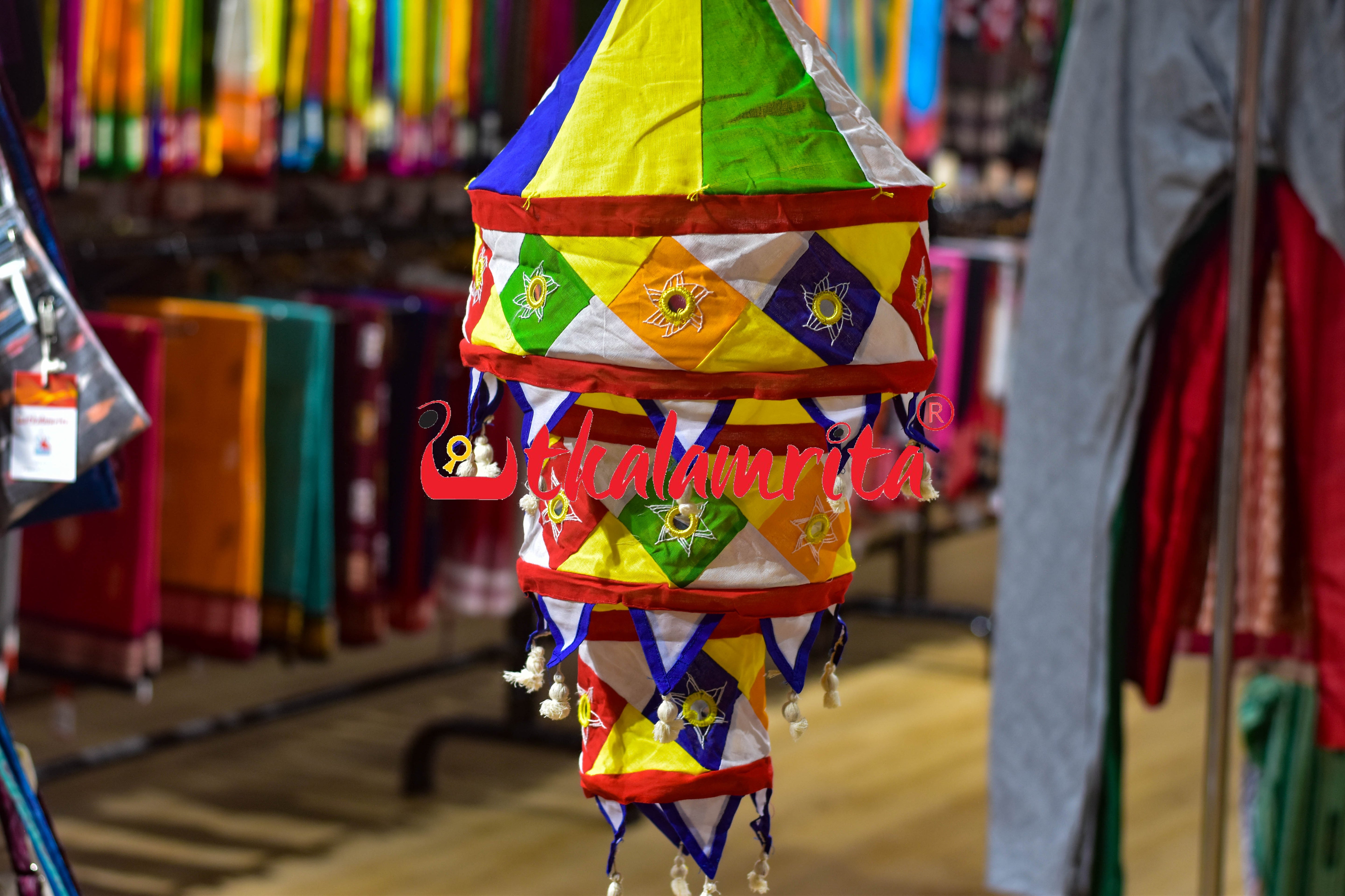 Multicolor White Special 3-Step Round Lampshade