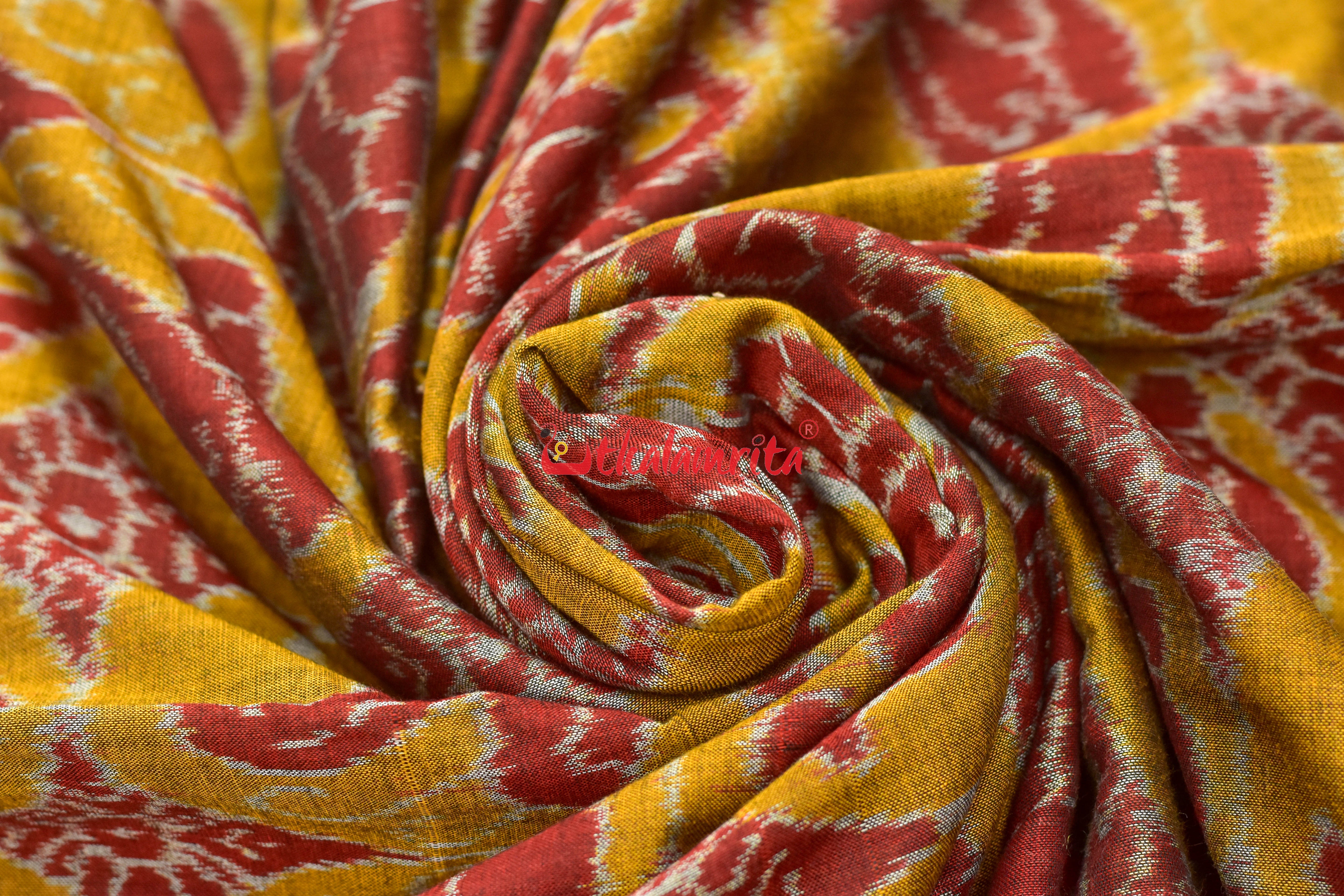 Golden Macha Hansa Sambalpuri Cotton (Fabric)