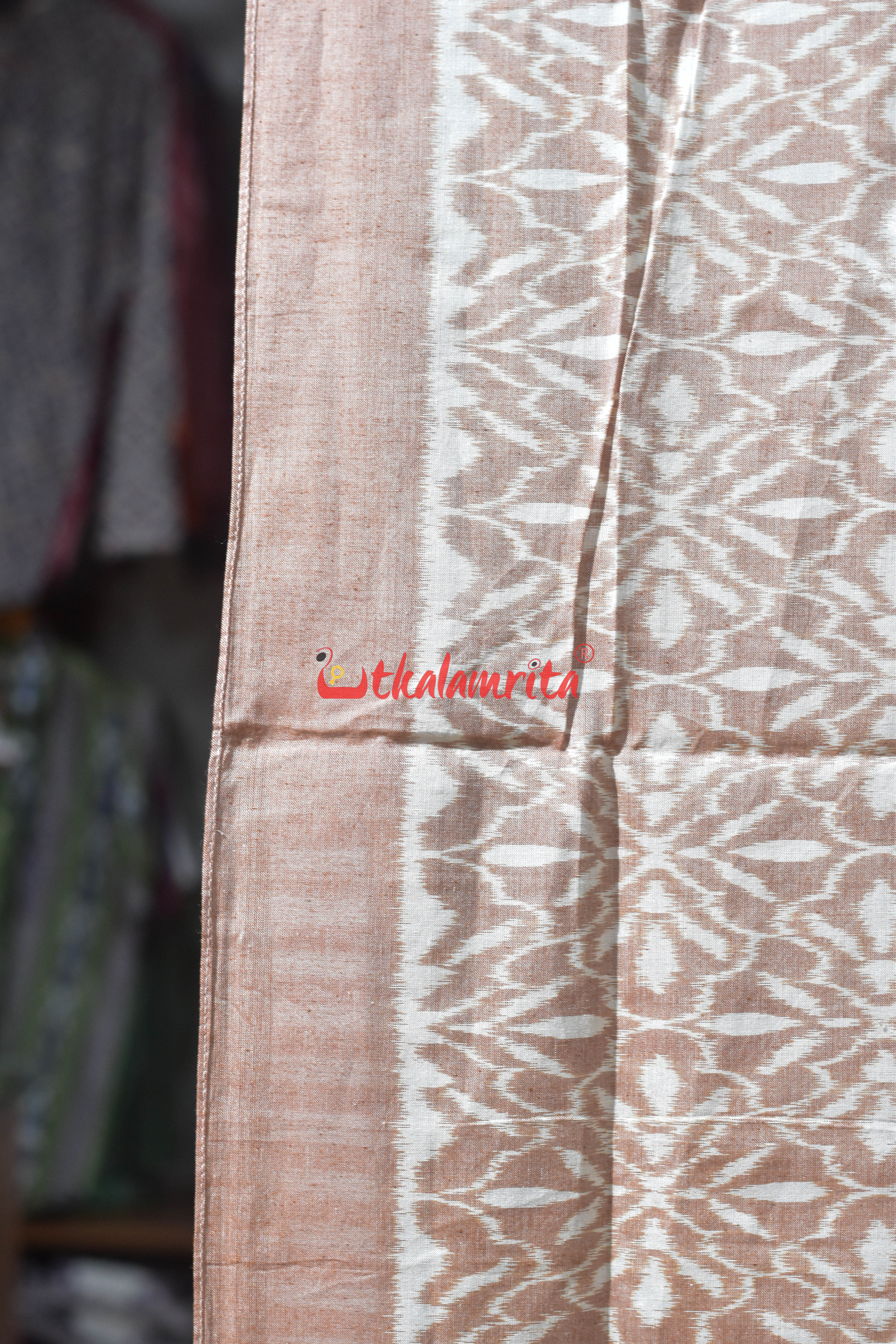 Peach Phulaphuliya Khandua Cotton Stole