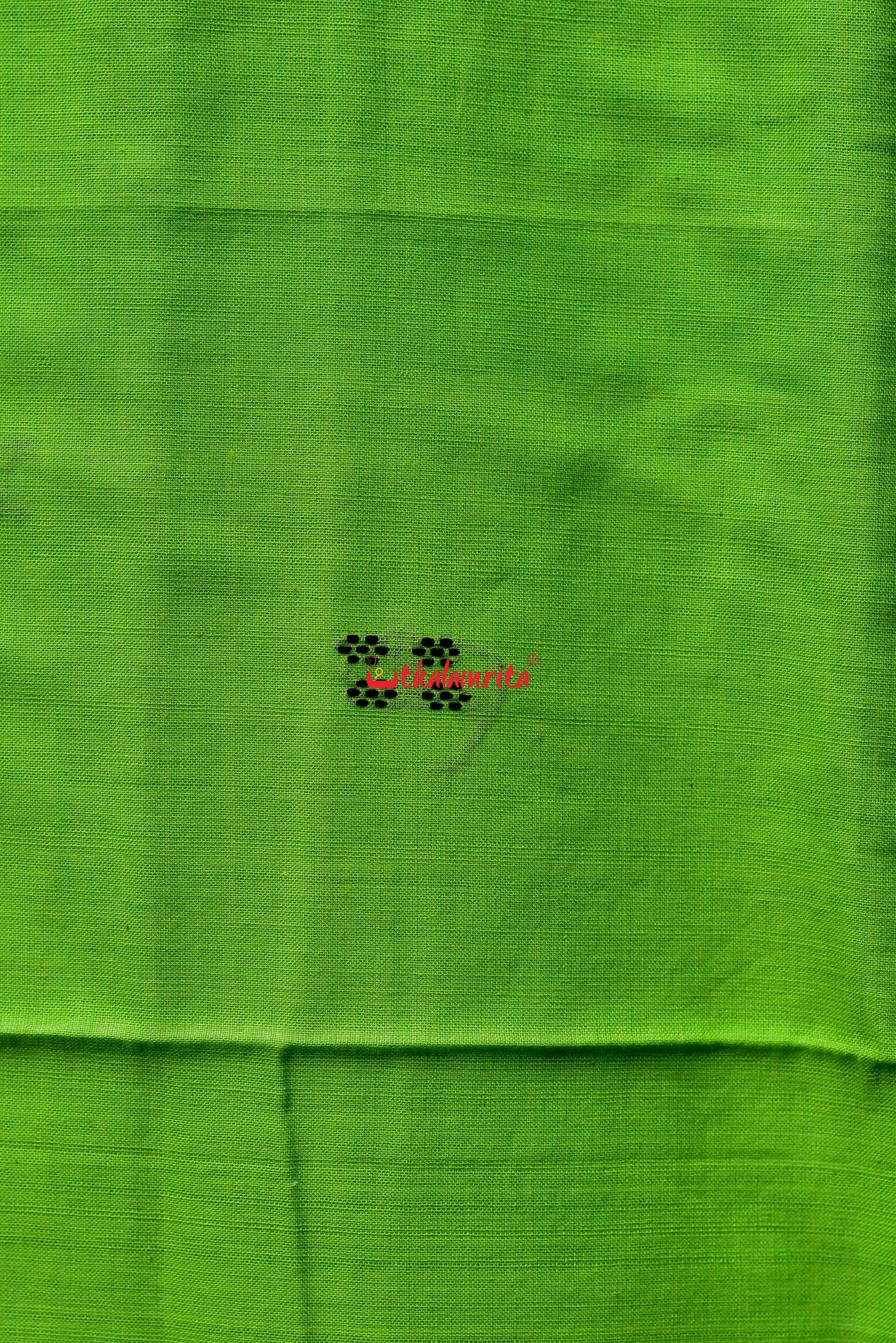 Parrot Green Rekha Buti Saree