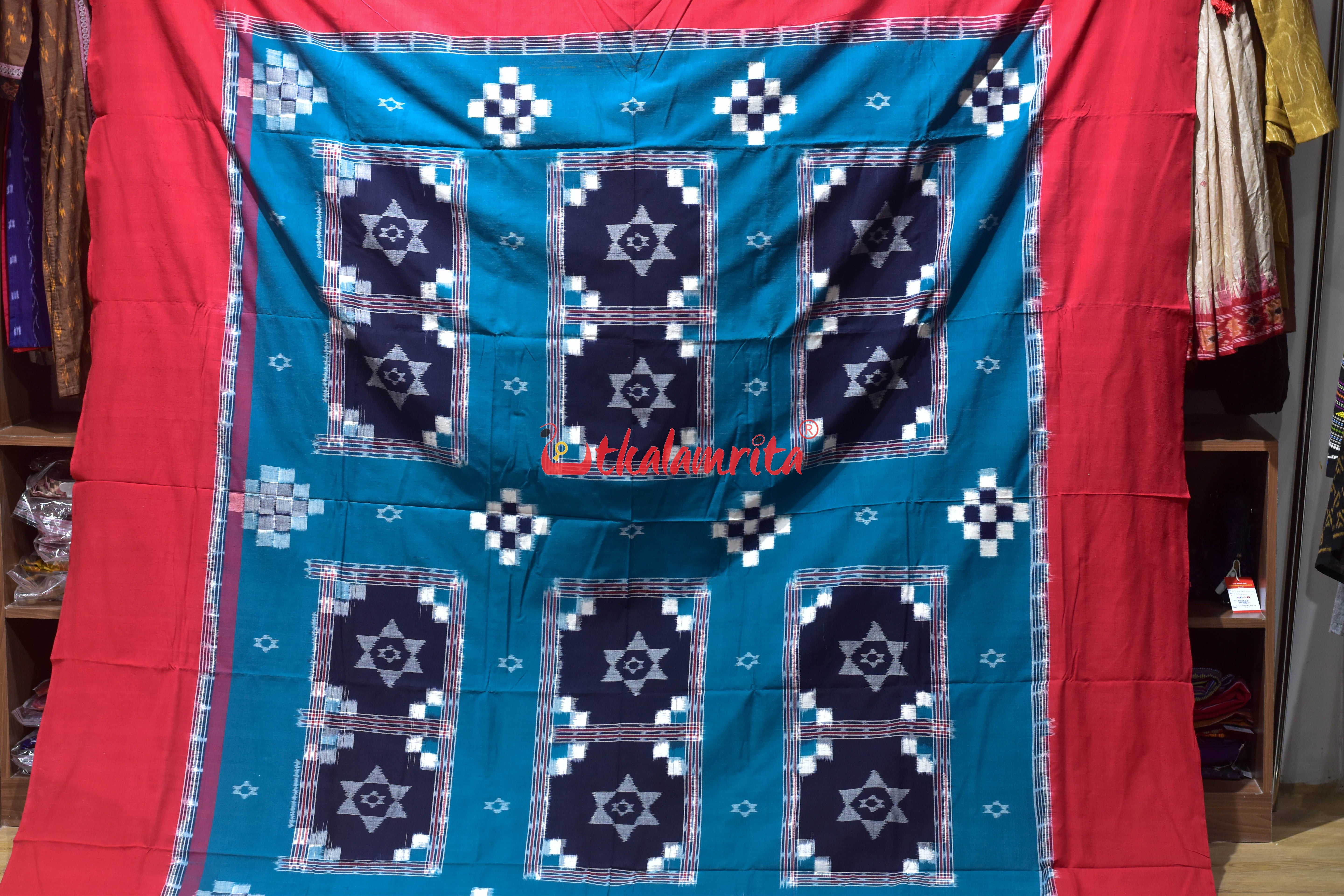 Green Red Tara Pasapali (Double Bedsheet)