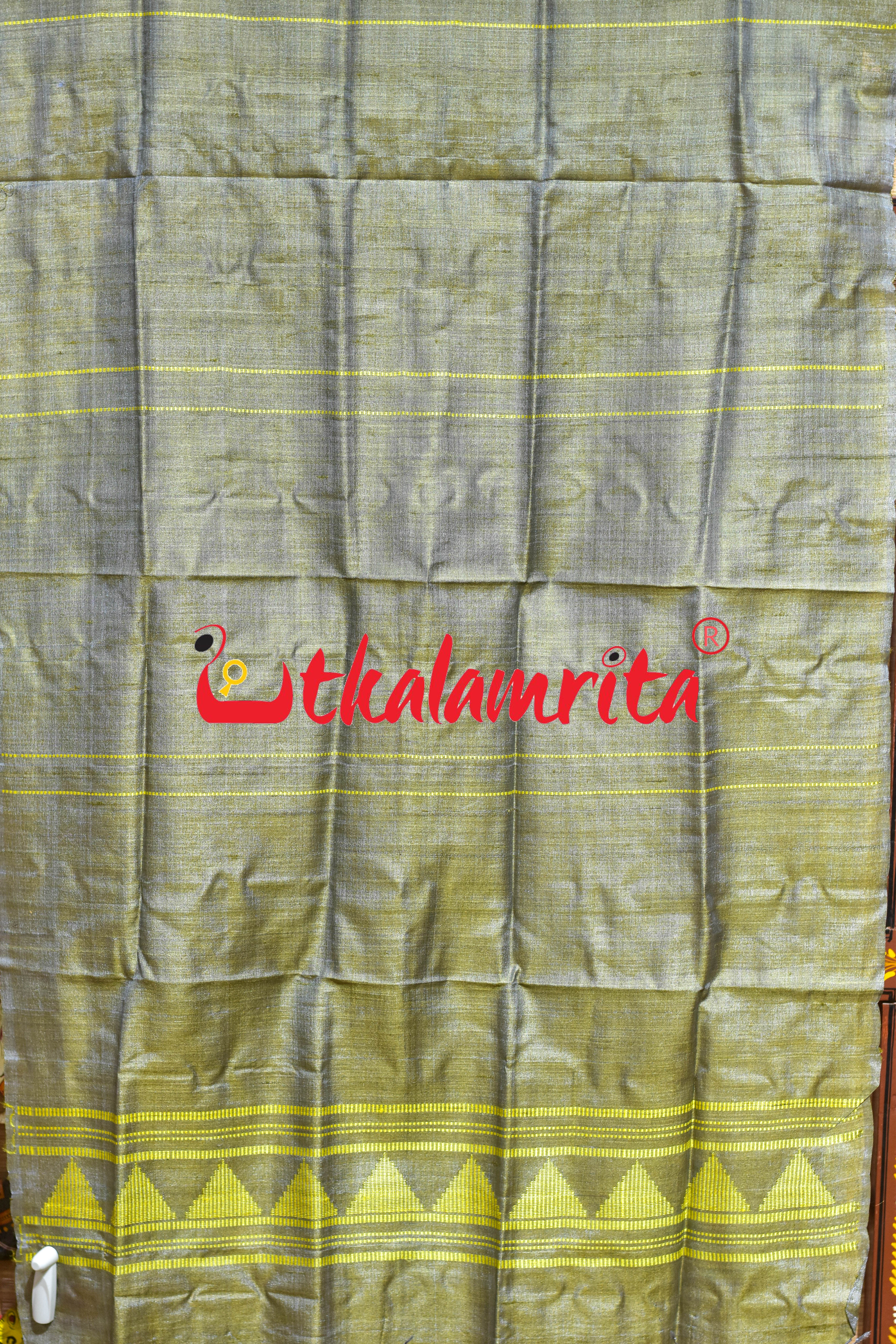 Olive Maroon Dongria Tussar Silk (Stole)