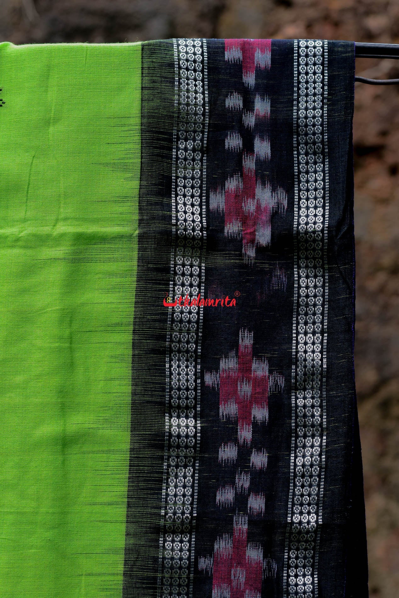 Parrot Green Rekha Buti Saree