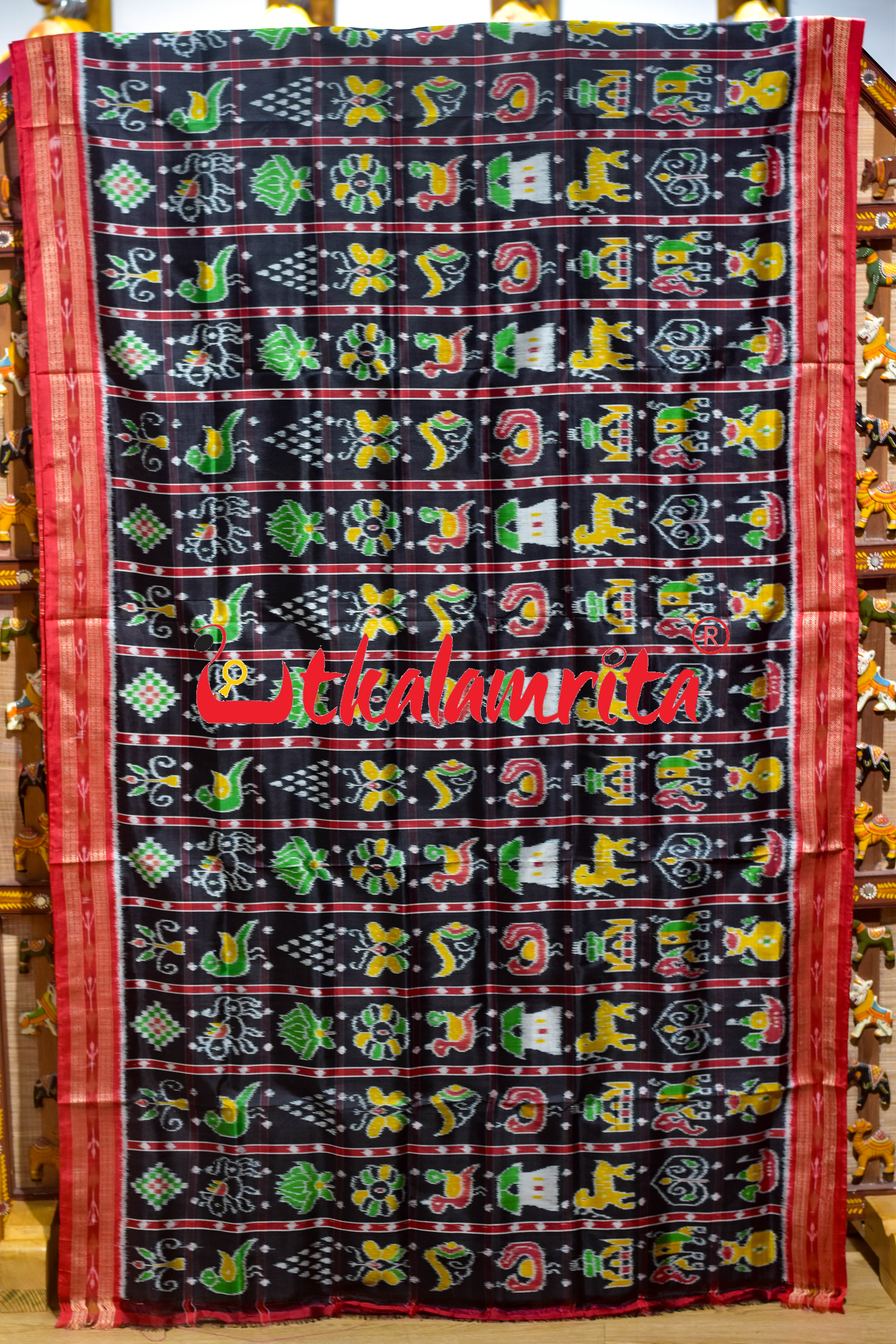 Black Dots Nabakothi Silk Saree