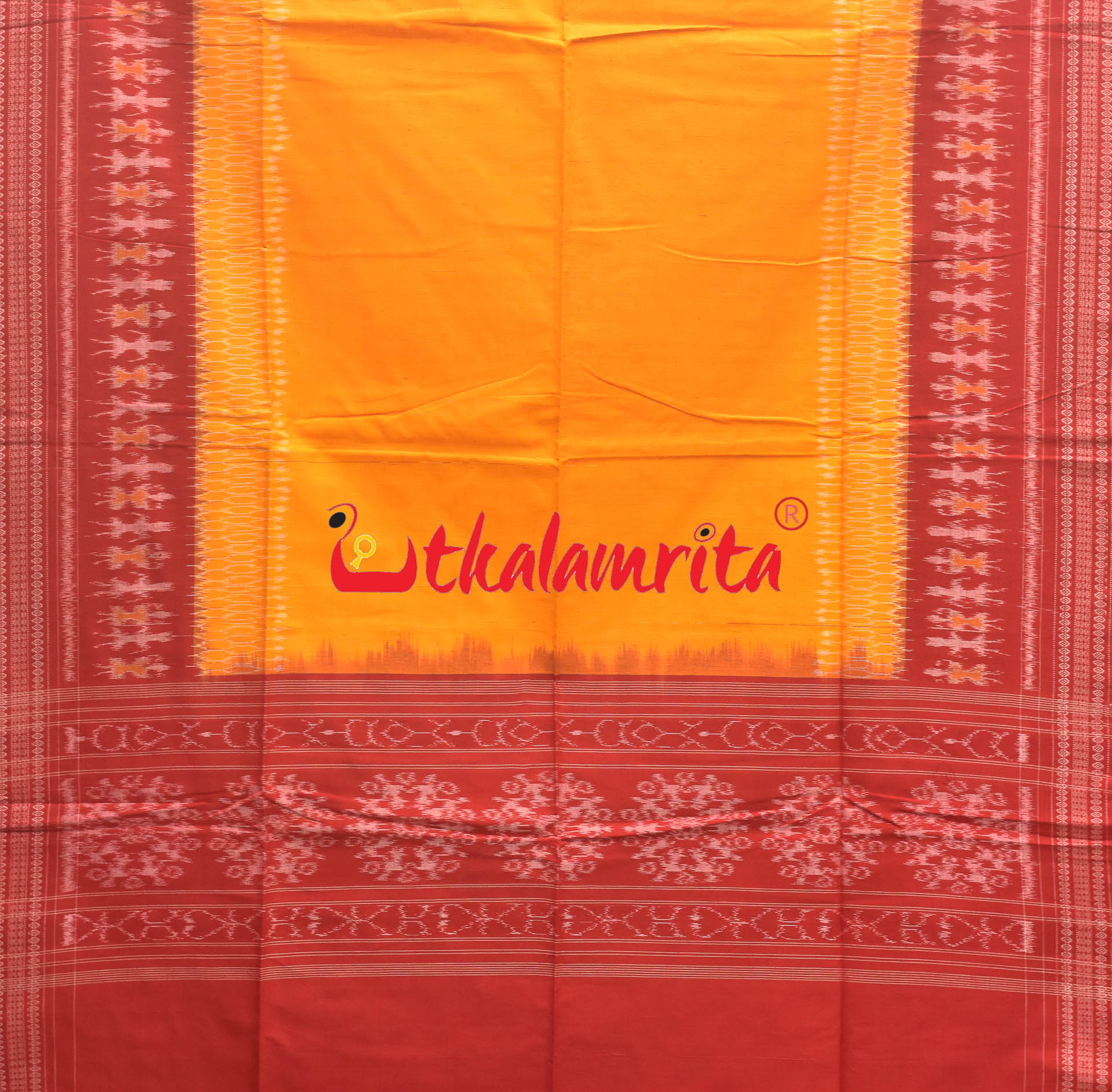 Red Body With Heart Pasapali Sambalpuri Dress Set
