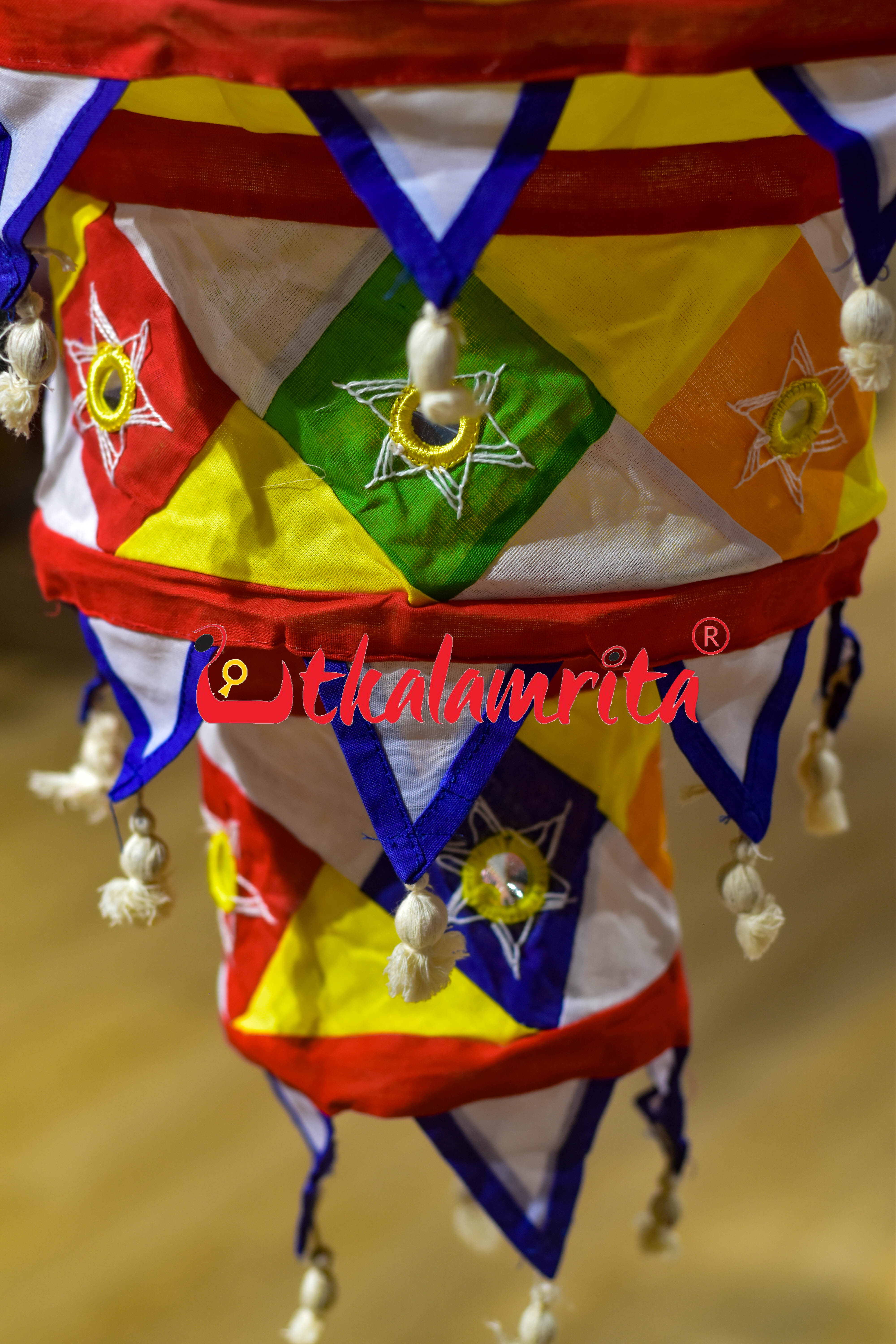 Multicolor White Special 3-Step Round Lampshade