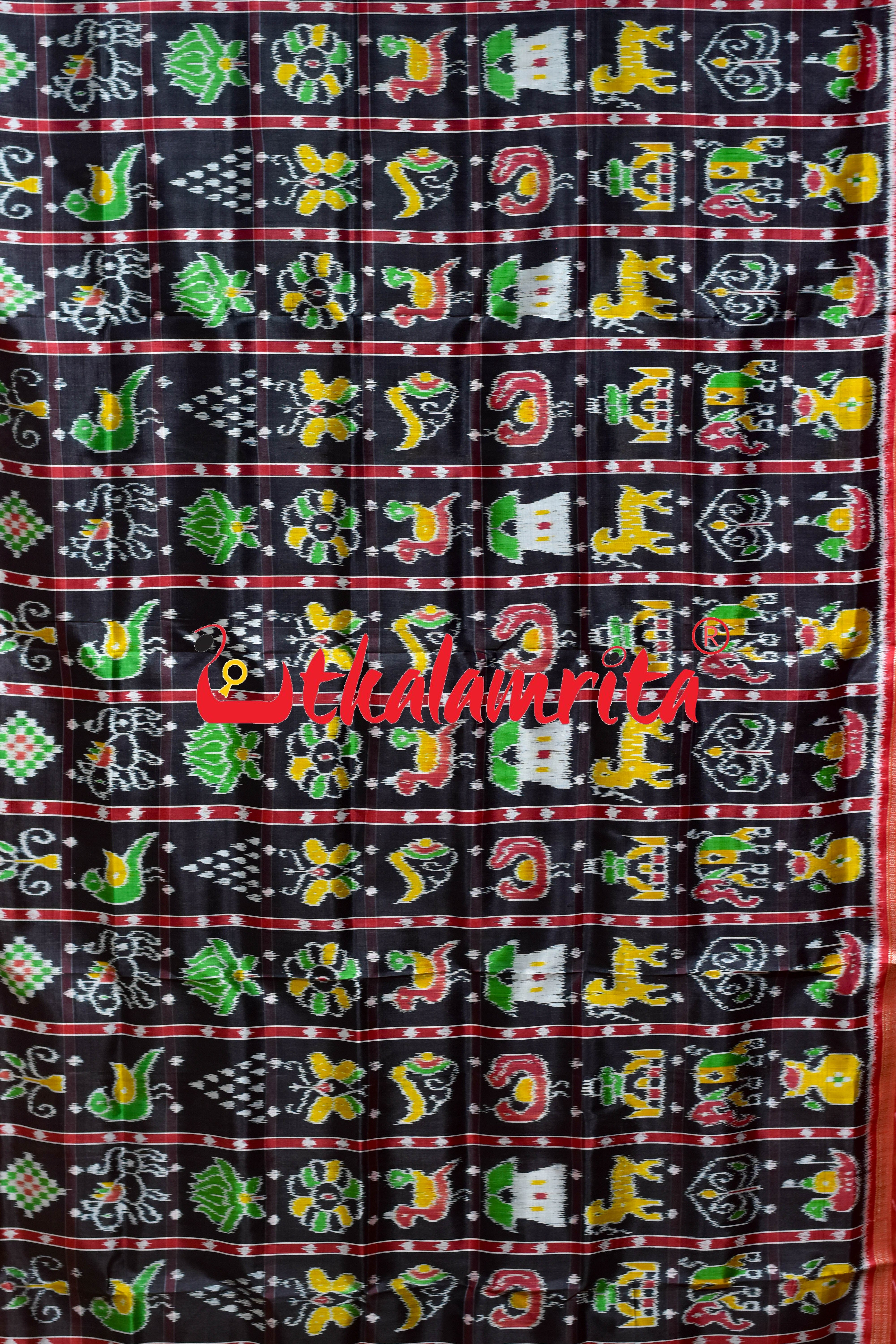 Black Dots Nabakothi Silk Saree