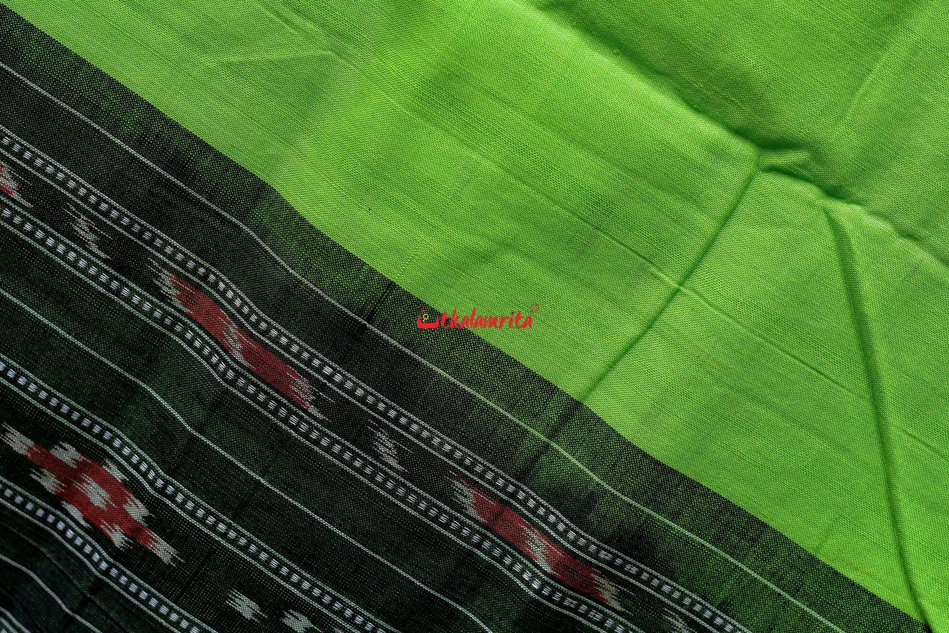 Parrot Green Rekha Buti Saree