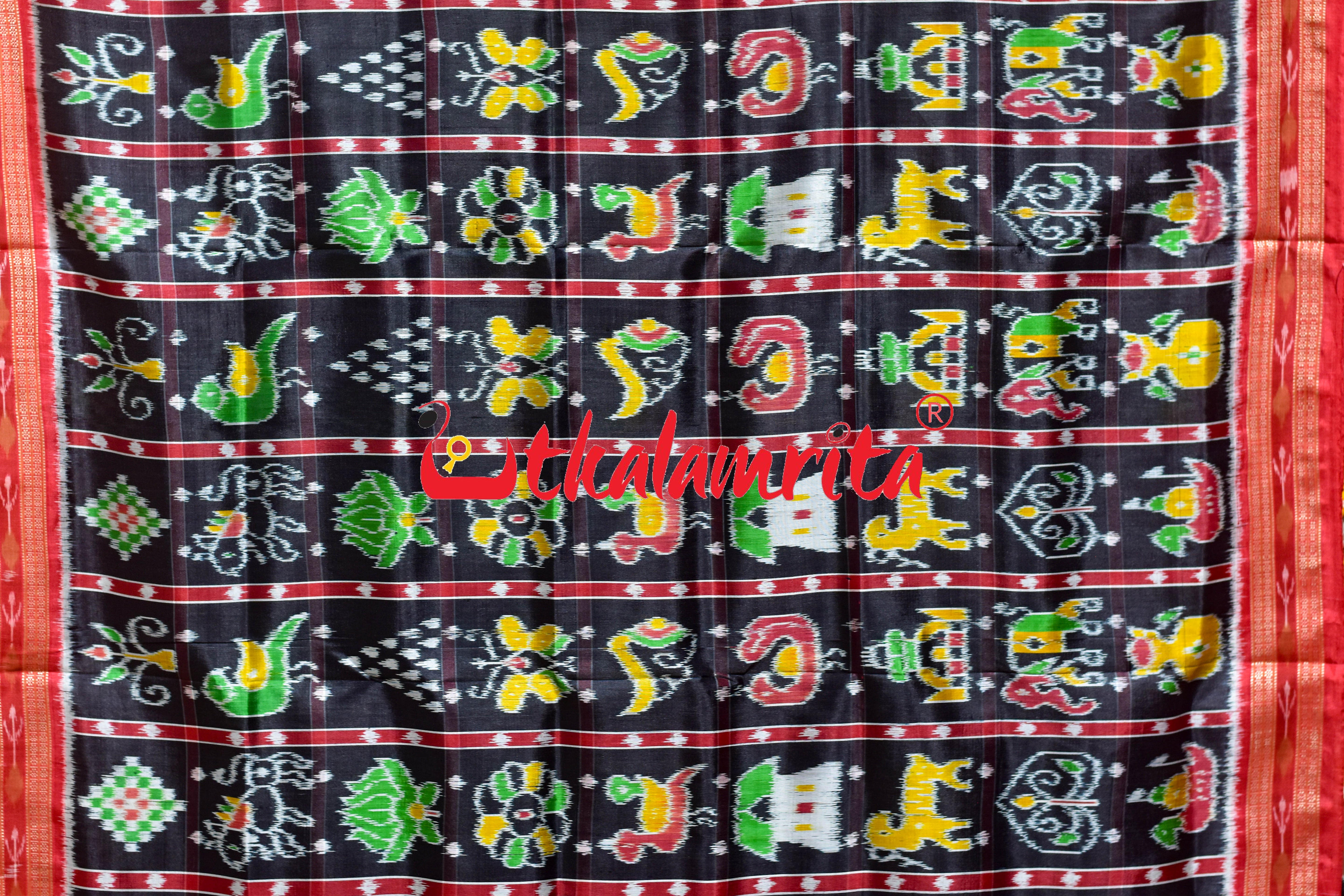 Black Dots Nabakothi Silk Saree