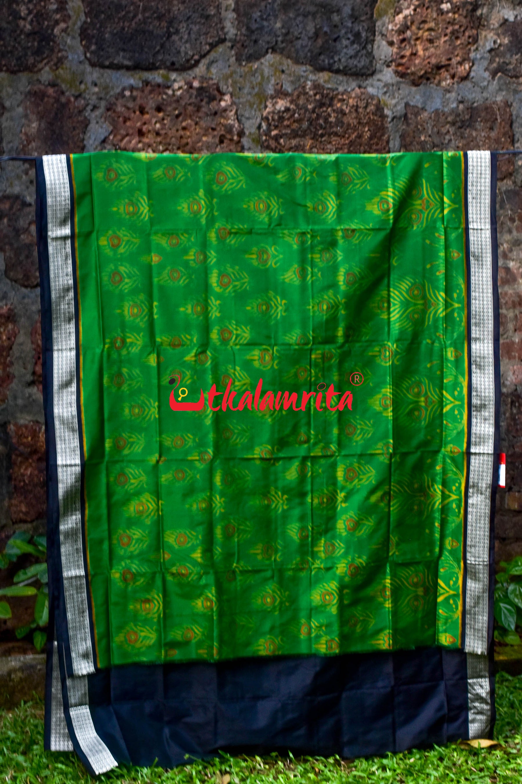 Mayura Green Sambalpuri Silk Saree