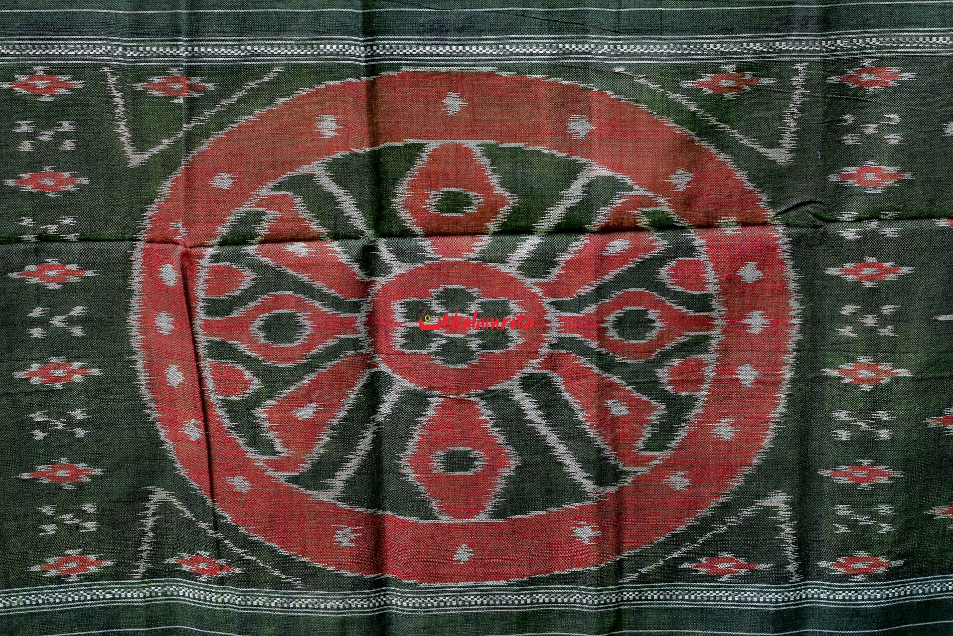 Parrot Green Rekha Buti Saree