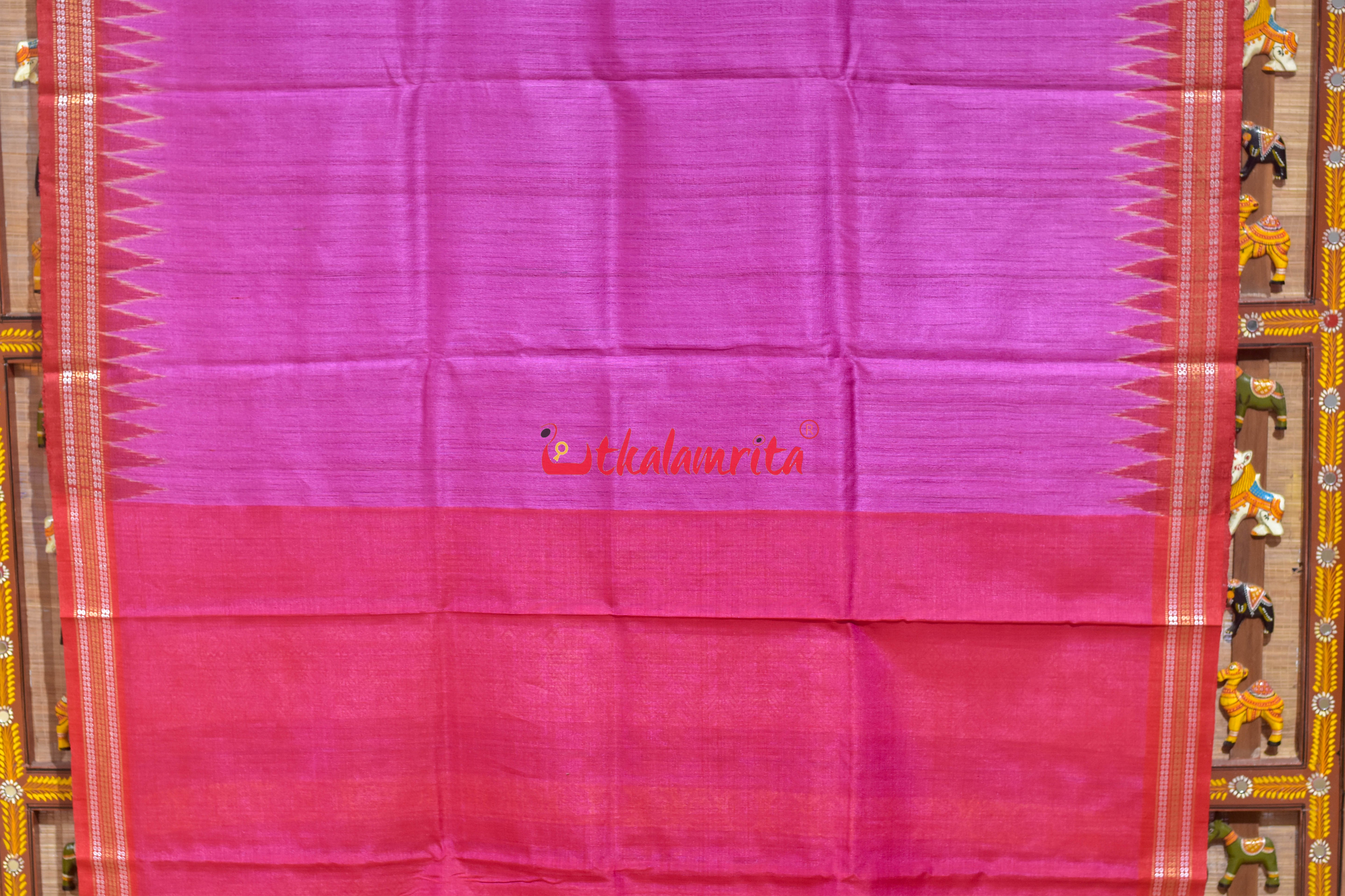 Rani Red Jala Gopalpur Tussar Silk Saree