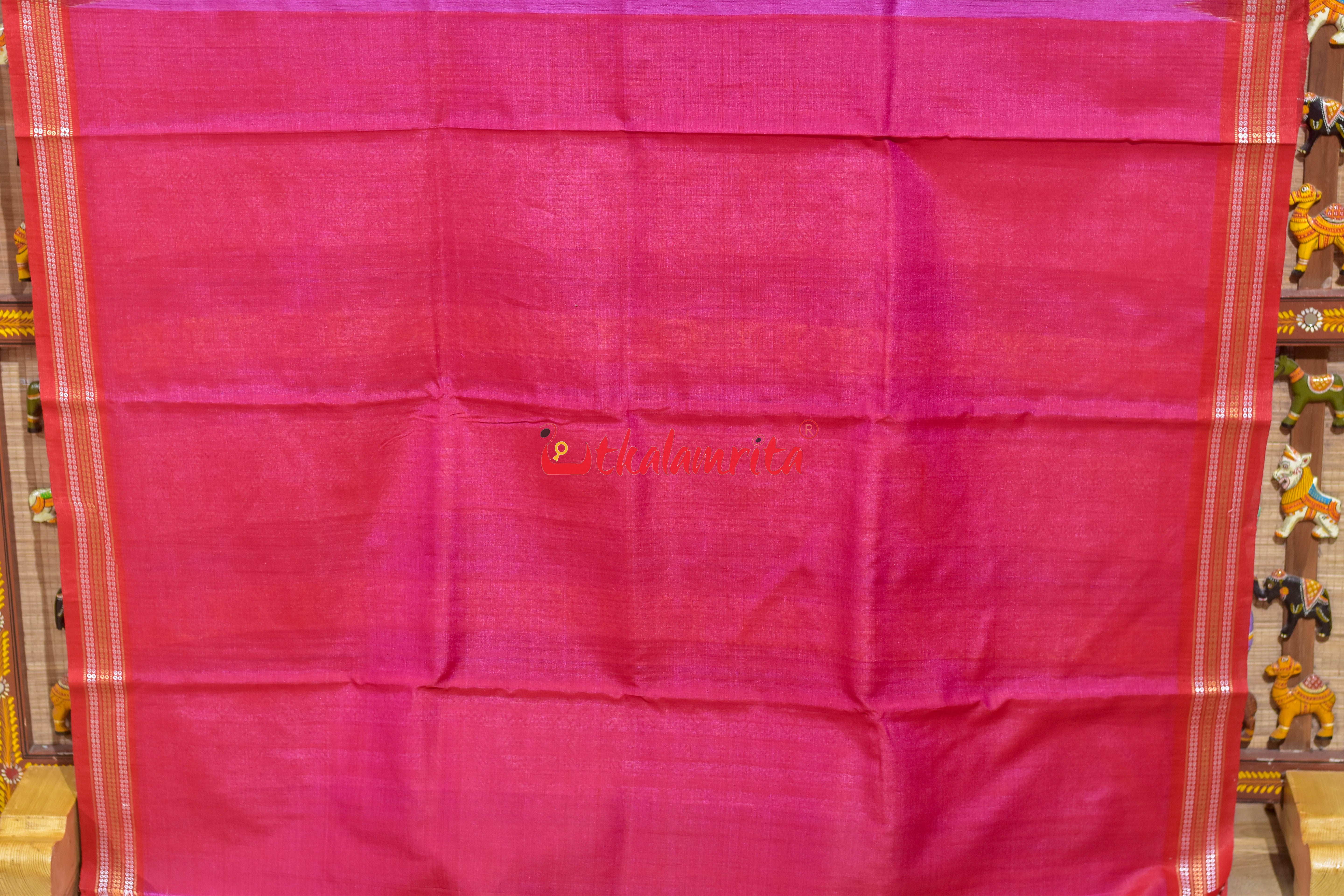 Rani Red Jala Gopalpur Tussar Silk Saree
