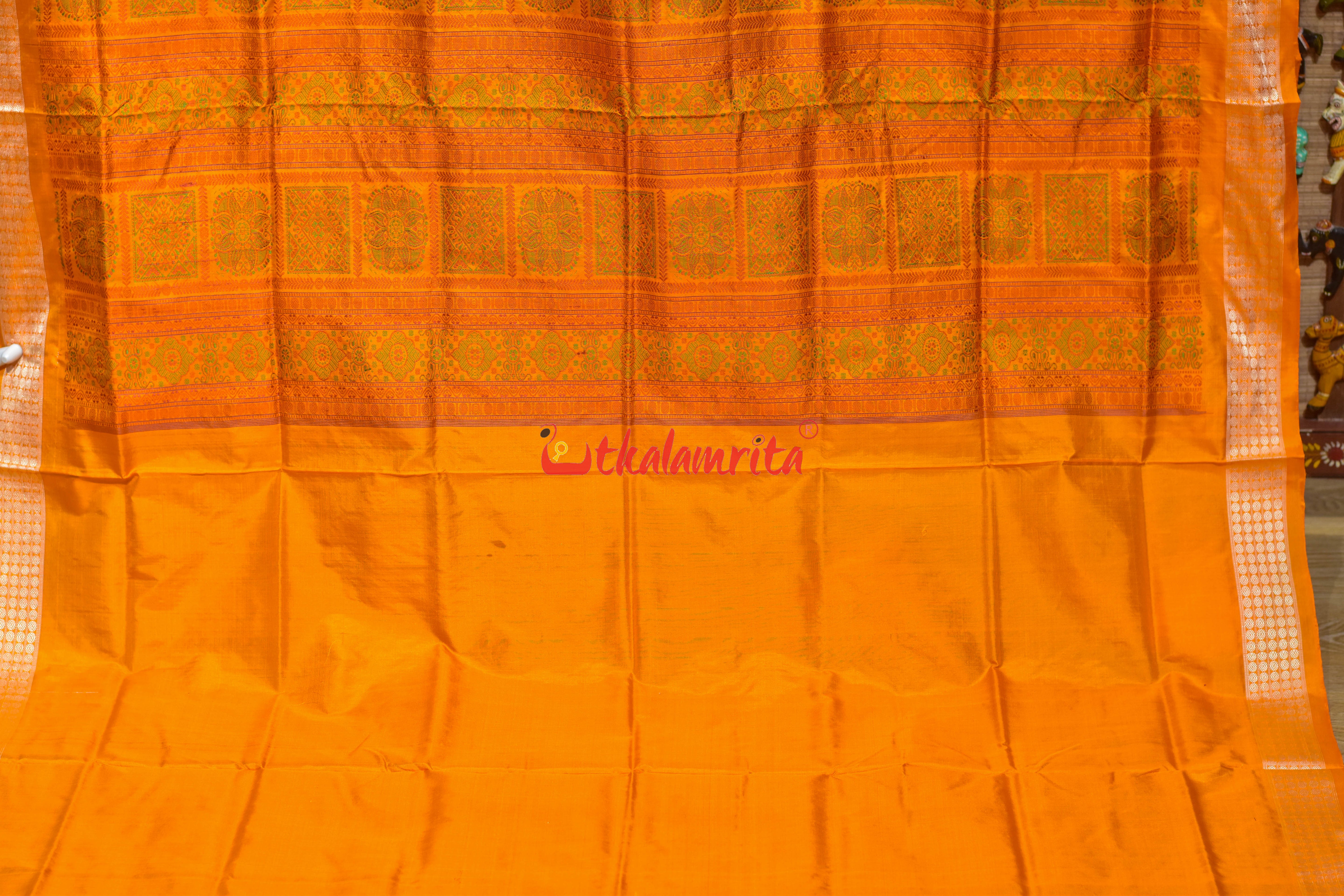 Rani Pink Phula Dala Bomkai Silk Saree