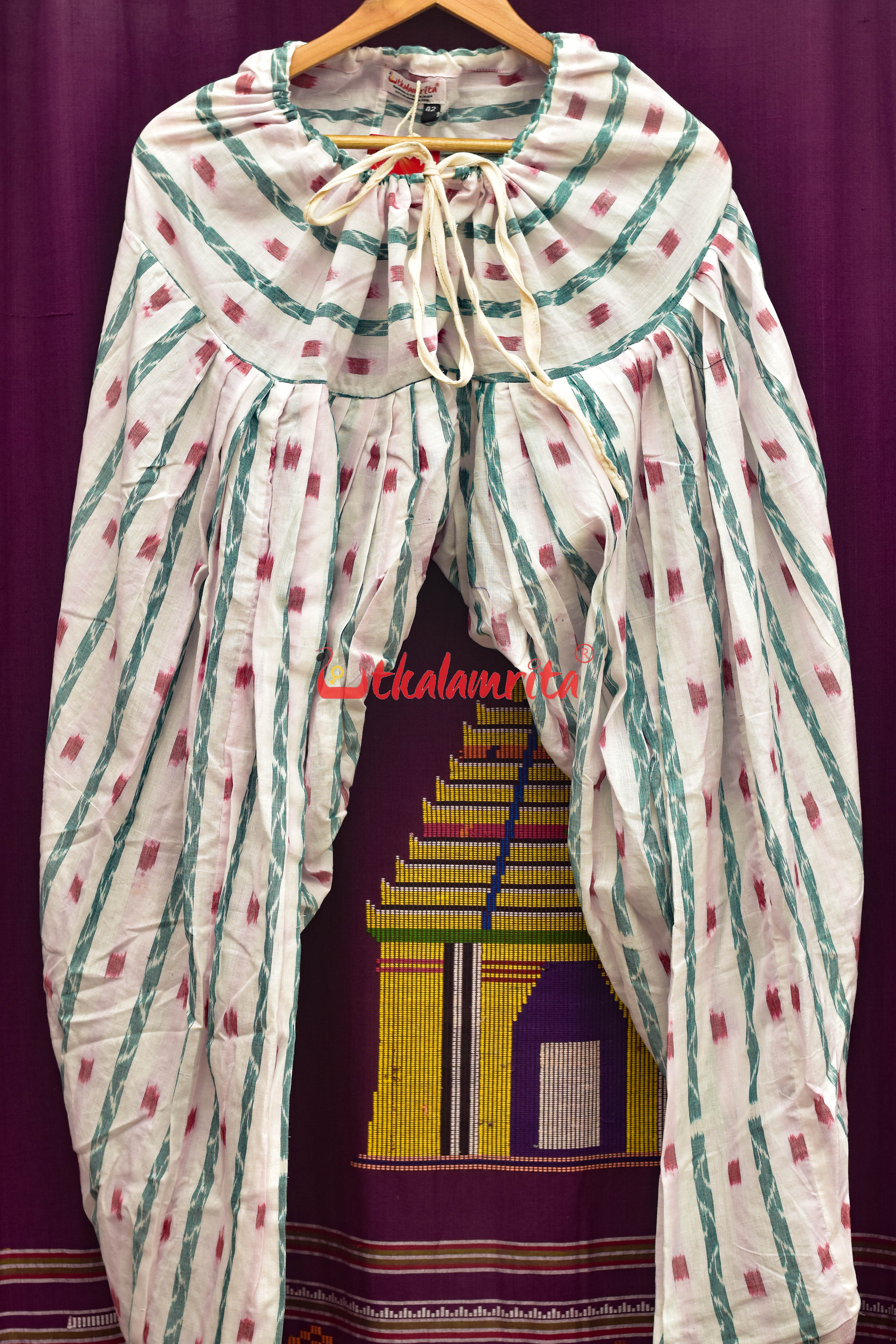 White Red Dots and Lata (Ladie's Patiala Pant)