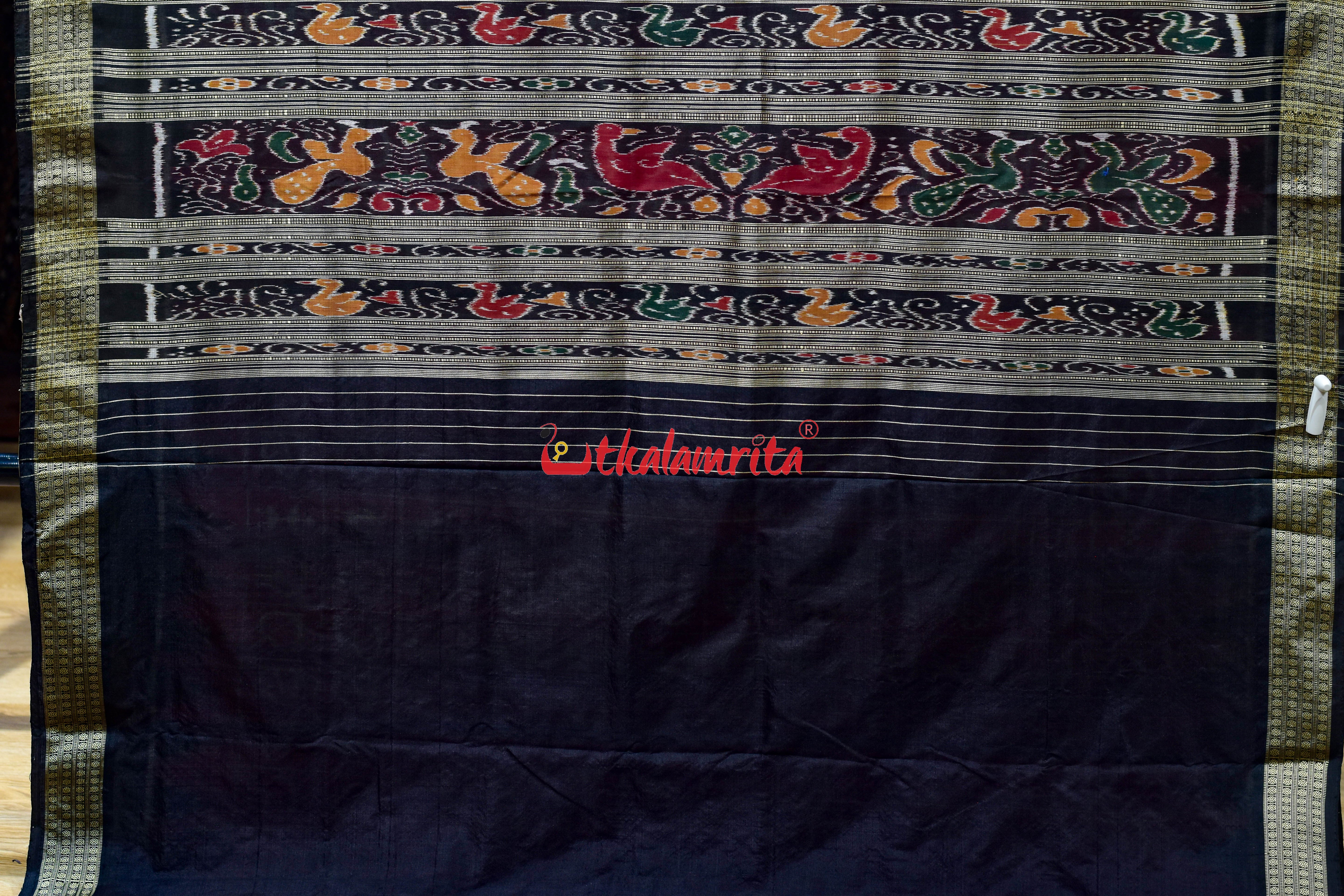 Pink Odia Alphabets Khandua Silk Saree