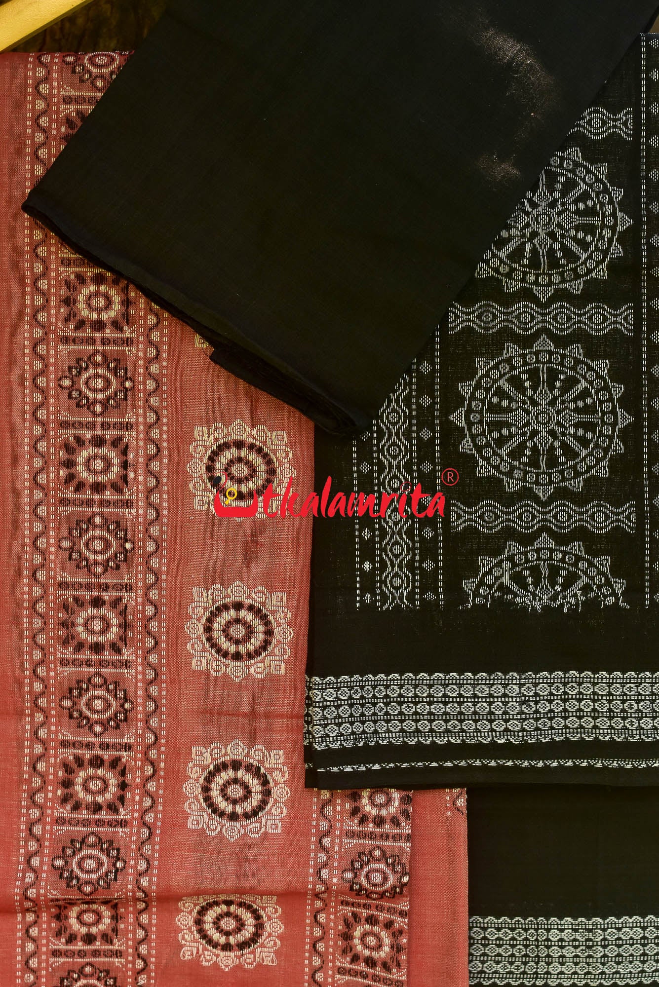 Carrot Black Bomkai Dress Set