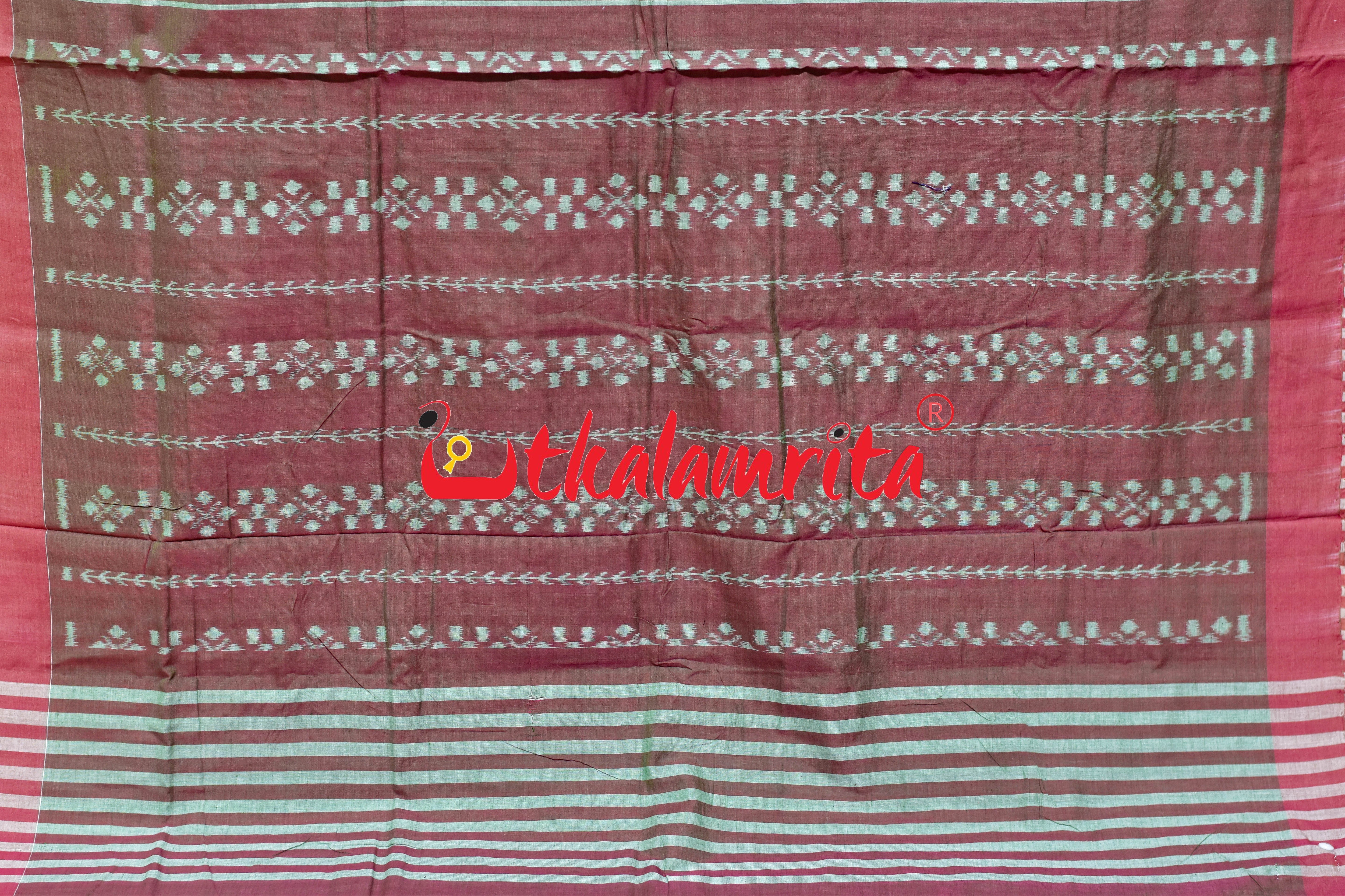 Teal Tarabali Khandua Cotton Saree