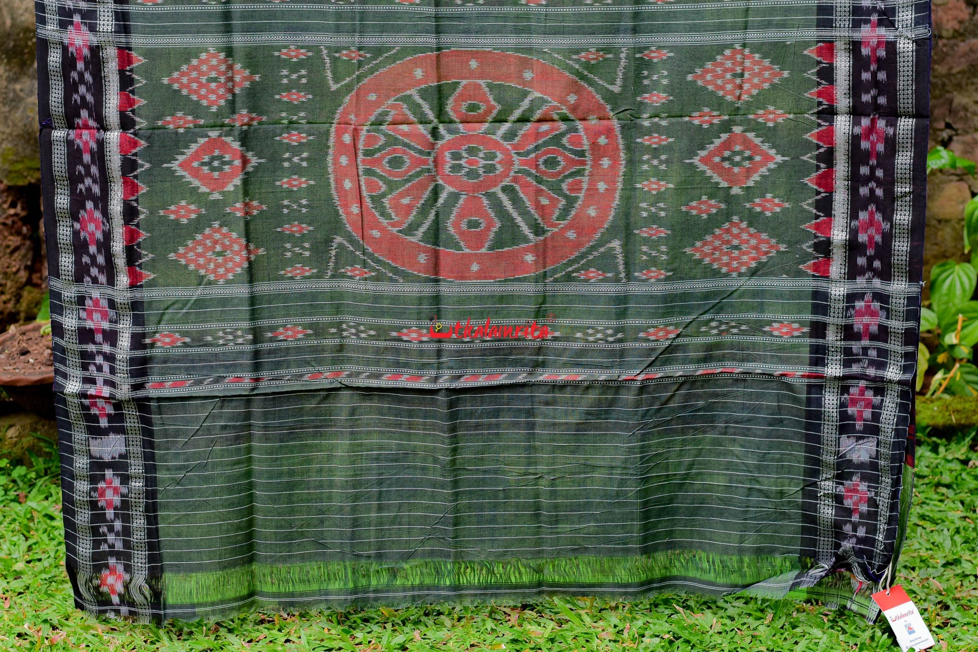Parrot Green Rekha Buti Saree