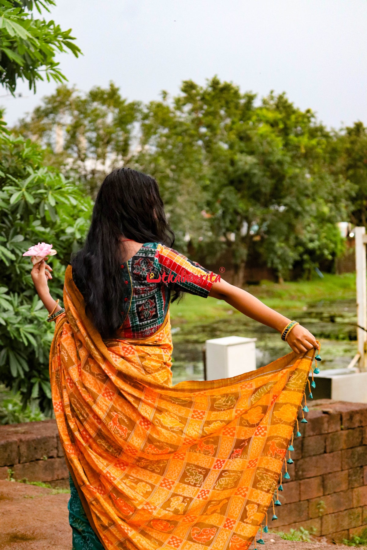 Forest Green with Utakal Laxmi Designer (Blouse)