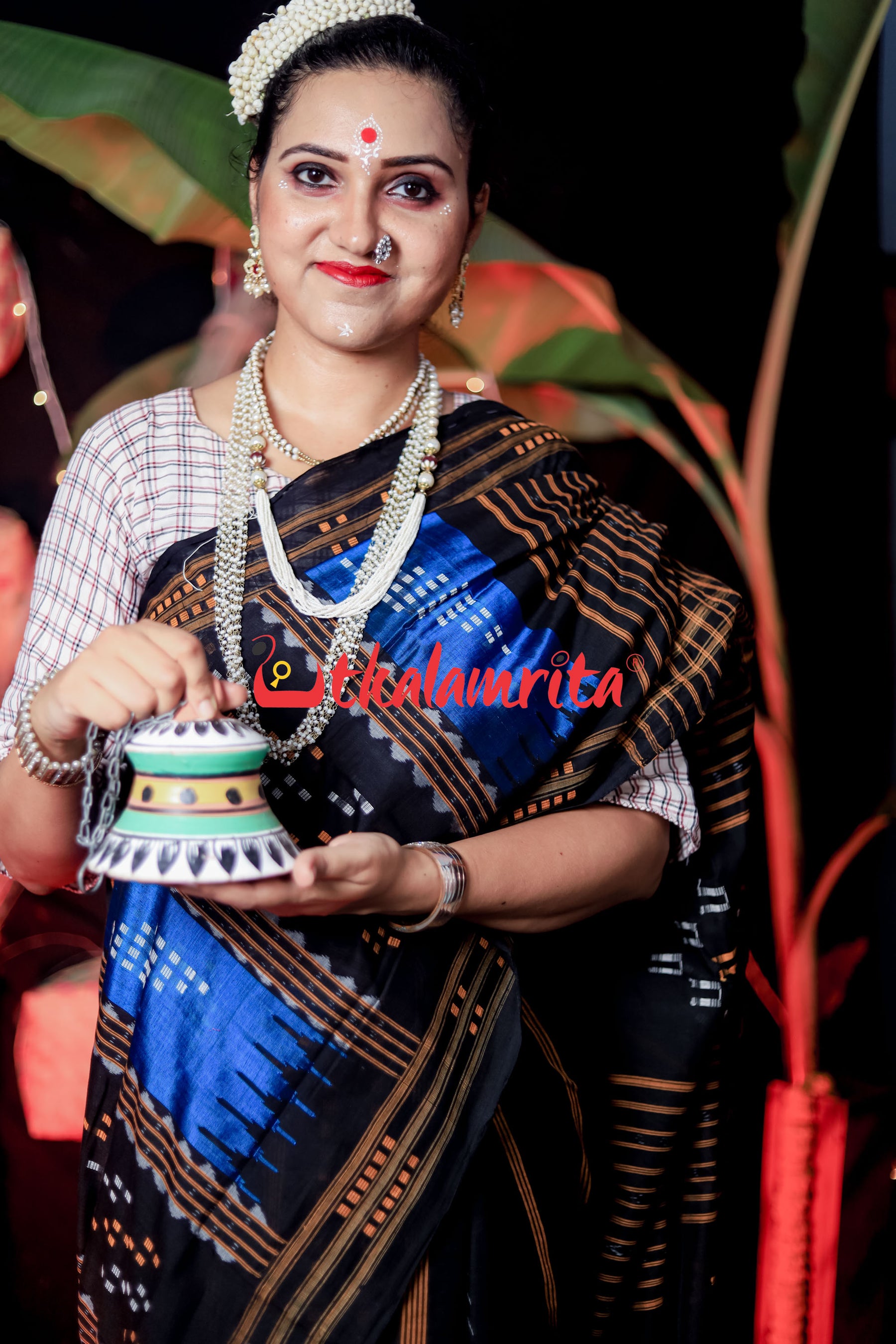 Copper Sulphate Taj Mahal Bapta Saree