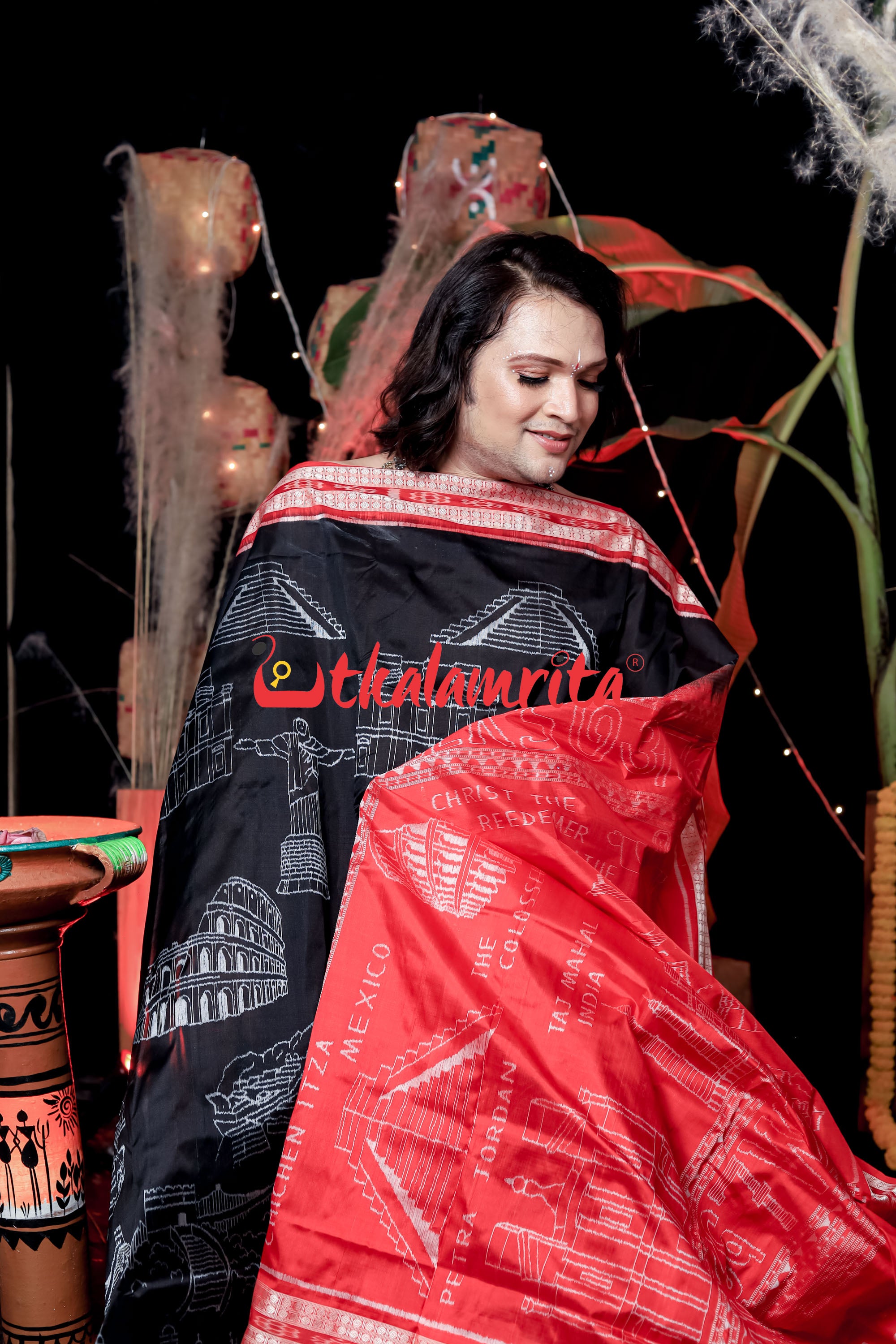 7 Wonders of World Sambalpuri Silk Saree