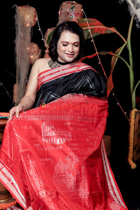 7 Wonders of World Sambalpuri Silk Saree