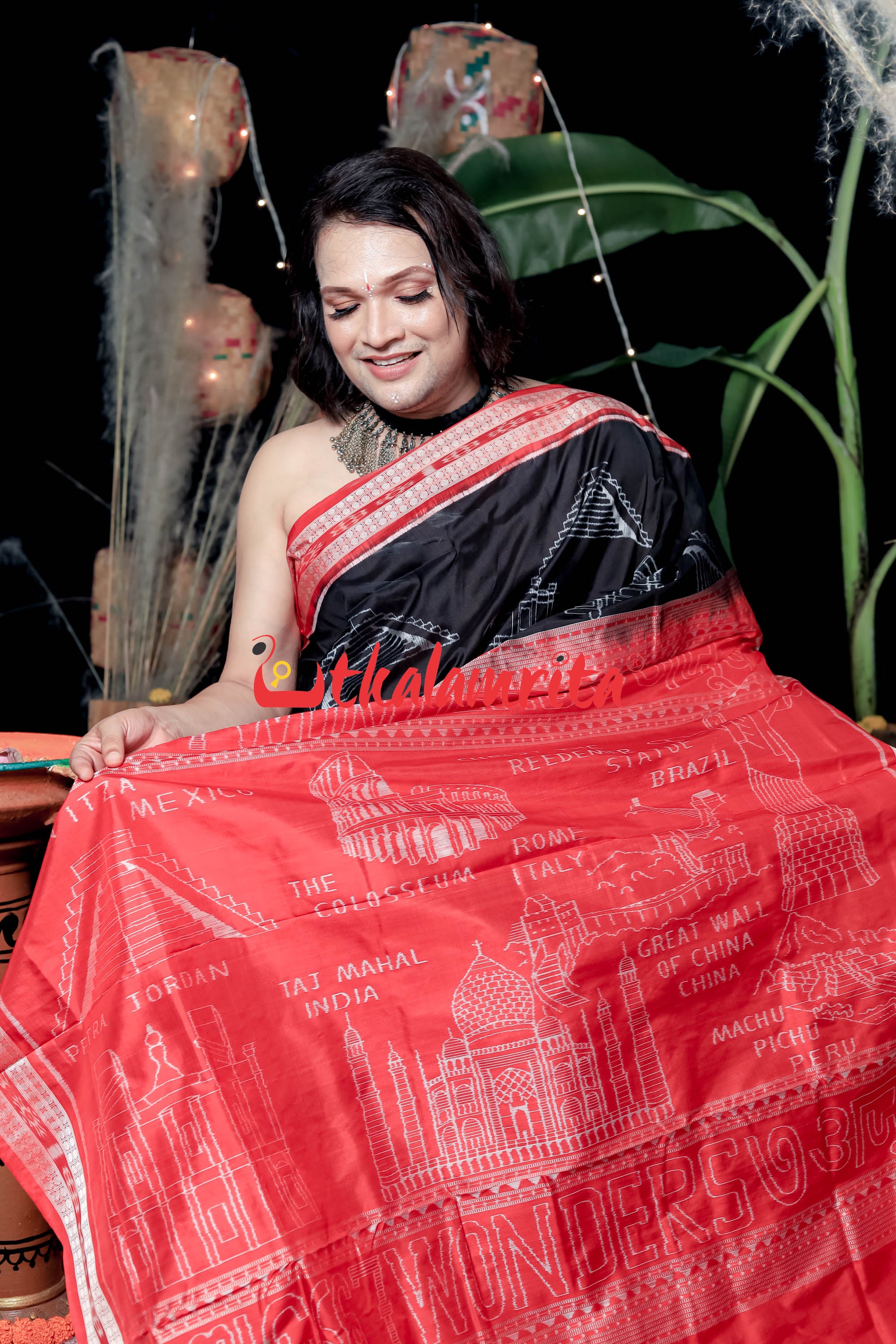 7 Wonders of World Sambalpuri Silk Saree