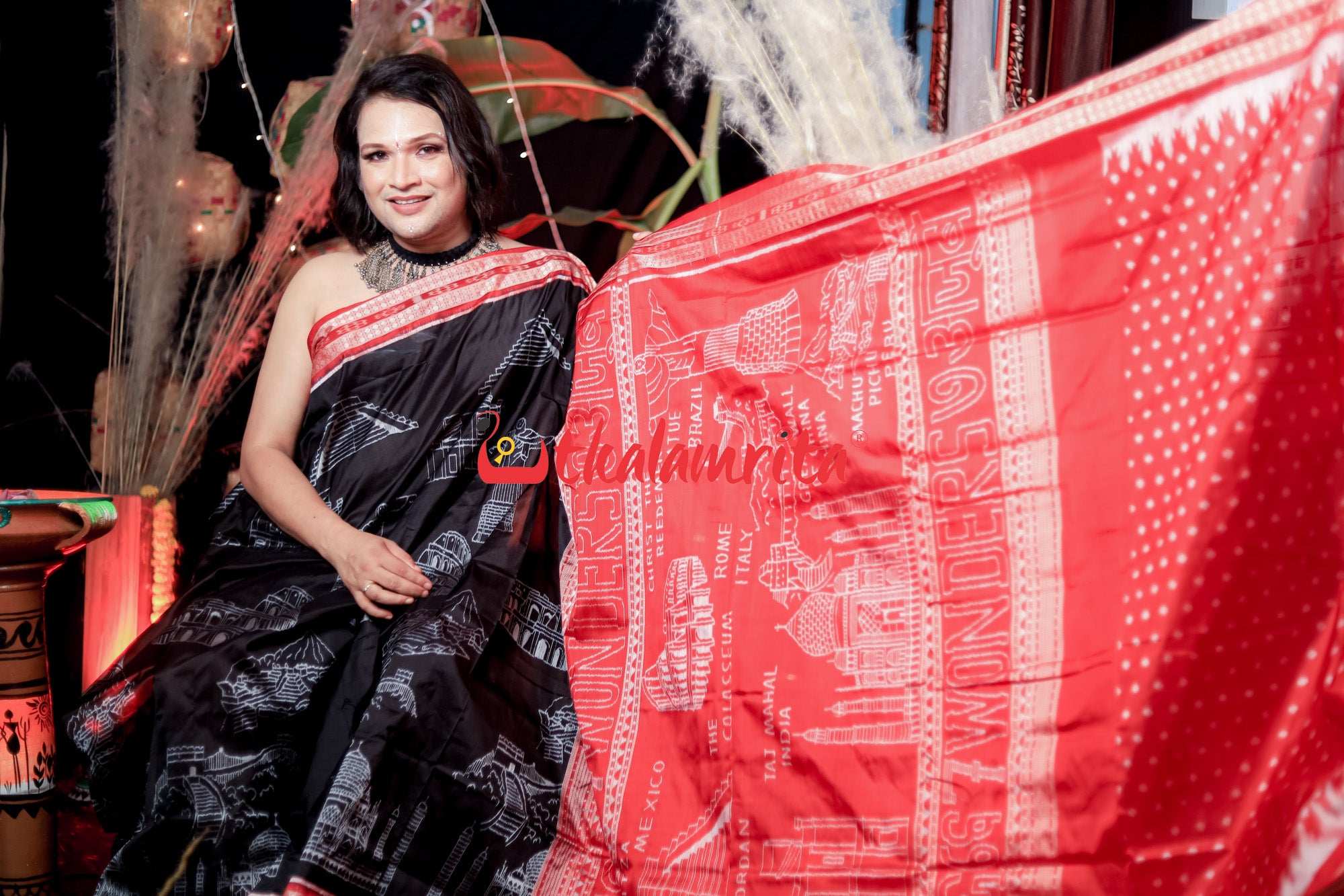 7 Wonders of World Sambalpuri Silk Saree