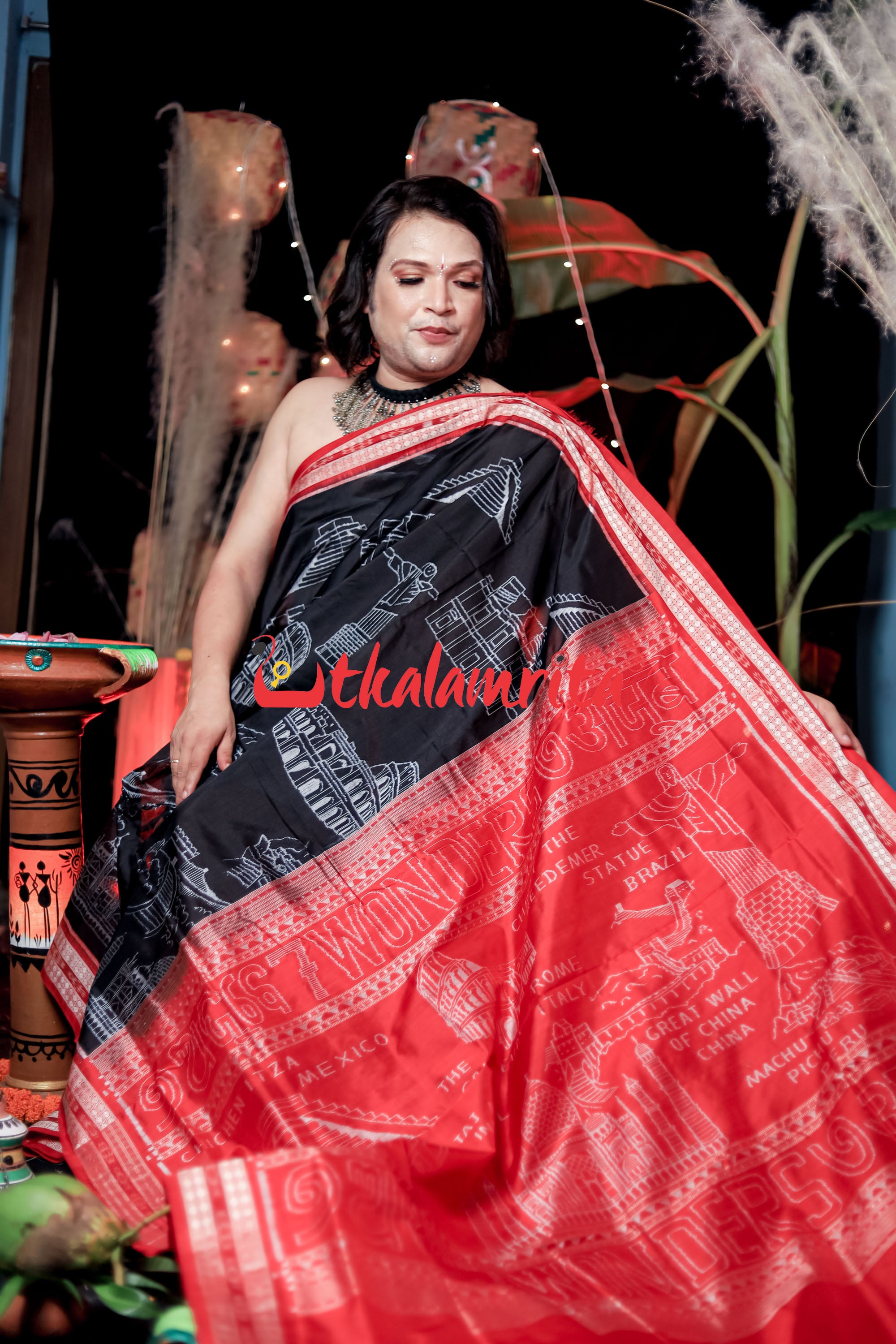 7 Wonders of World Sambalpuri Silk Saree