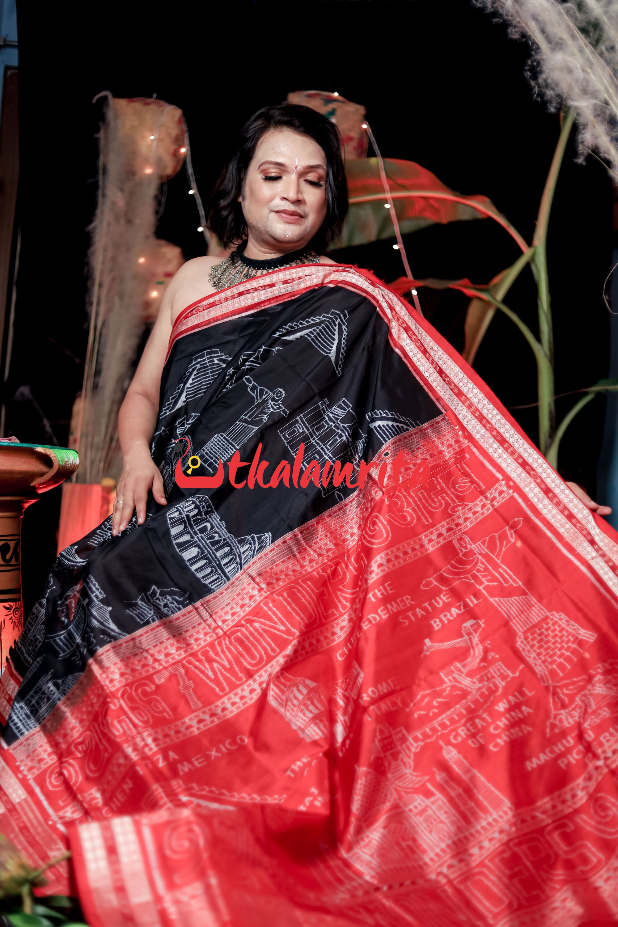 7 Wonders of World Sambalpuri Silk Saree