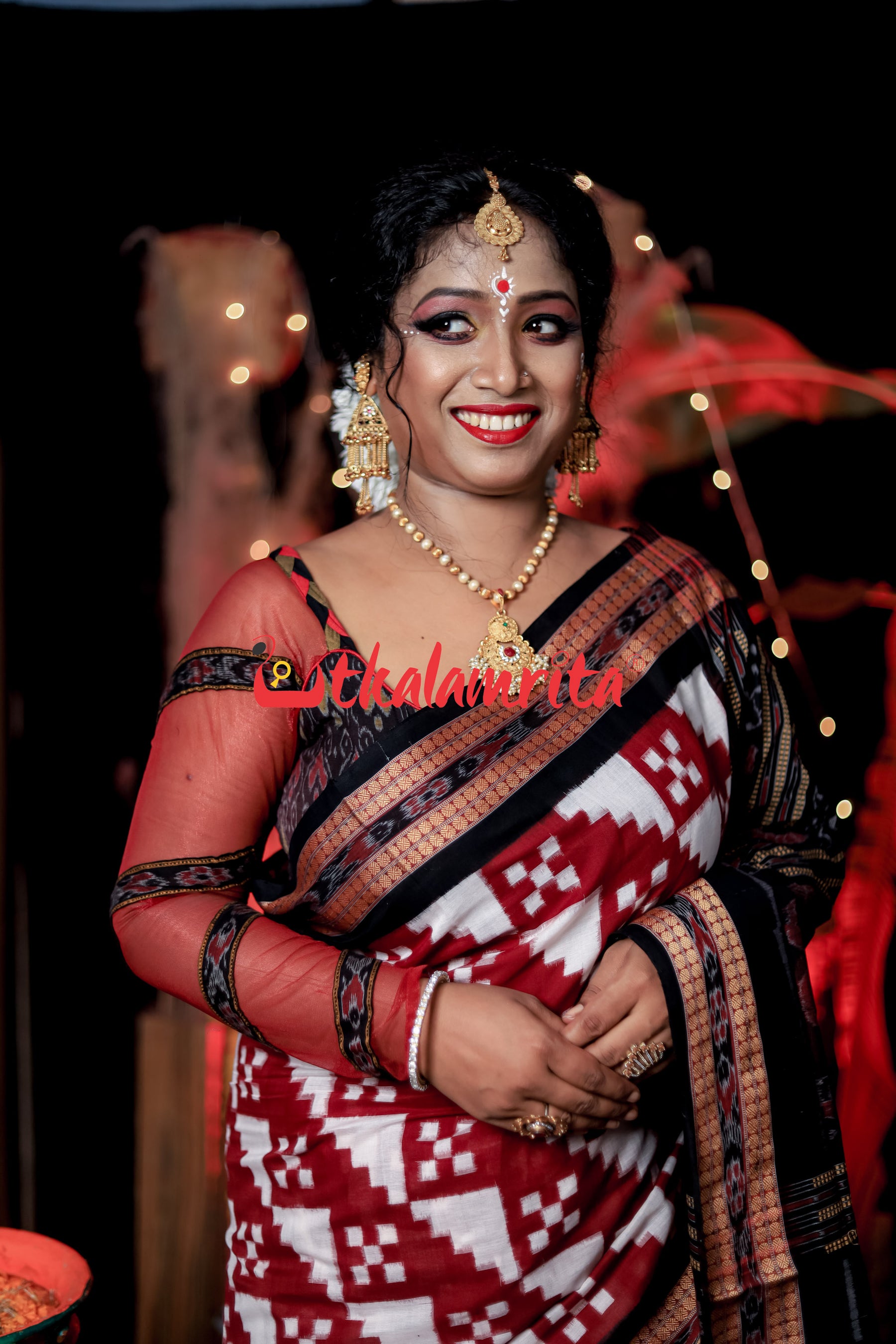 Diagonal Pasapali Maroon White Cotton Saree