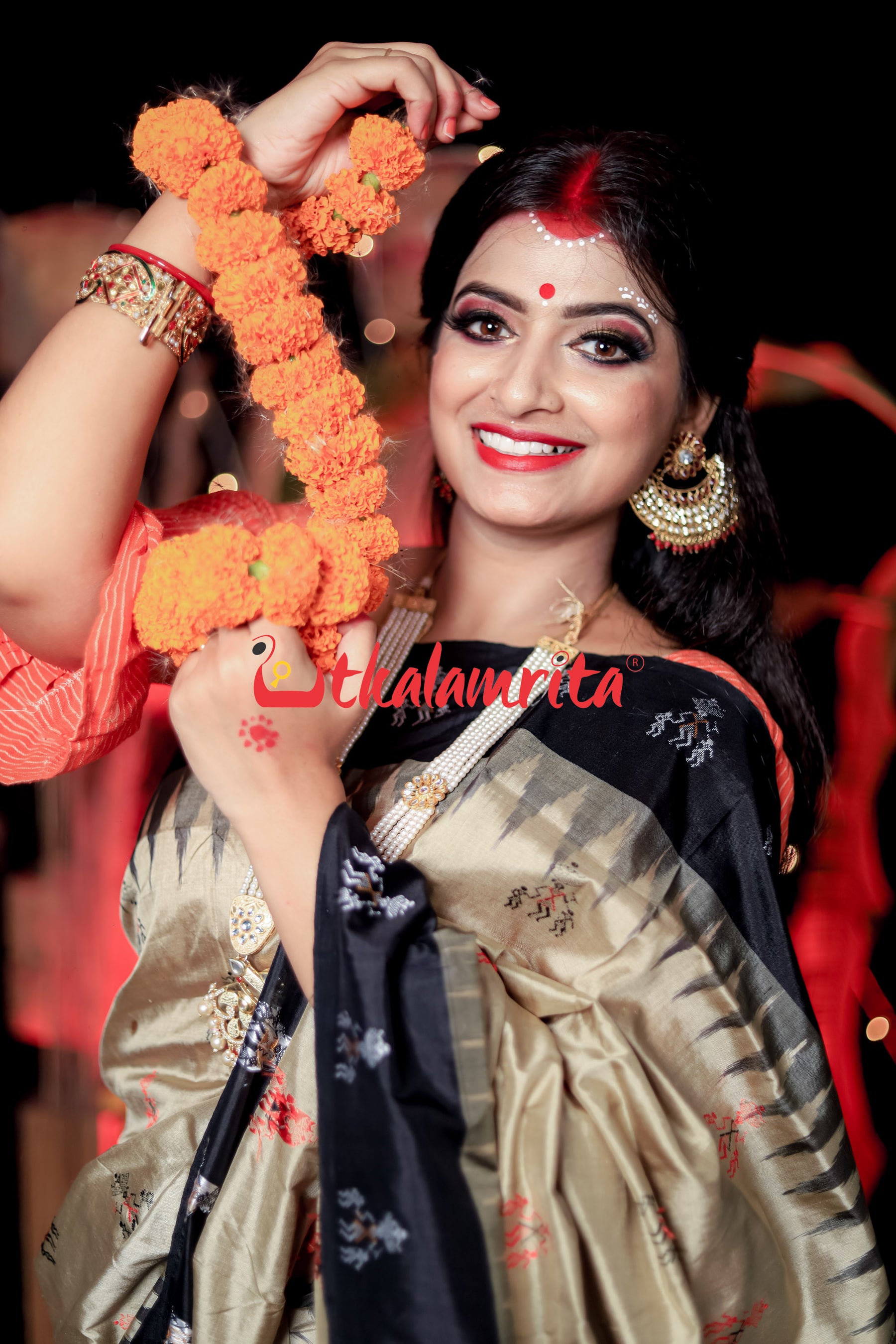 Earth Colour Tribal Sambalpuri Silk Saree