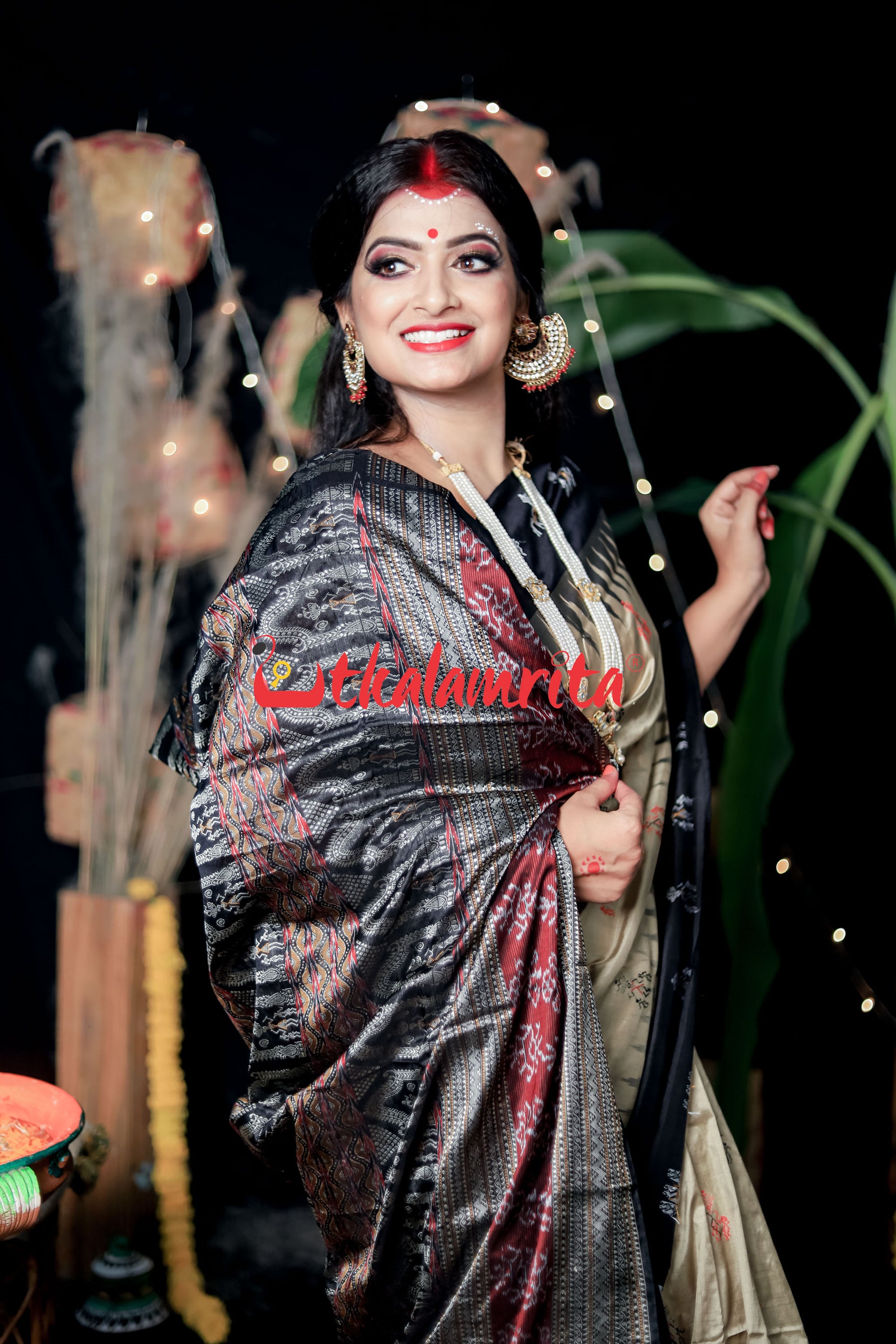 Earth Colour Tribal Sambalpuri Silk Saree