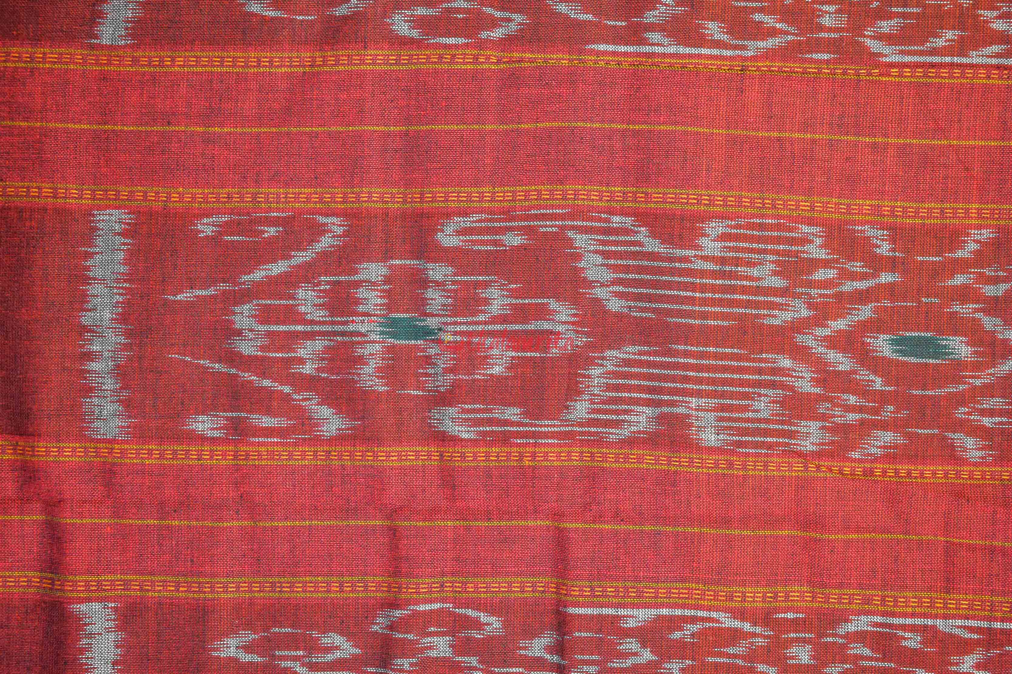 Bottle Green Flower Design Khandua Saree