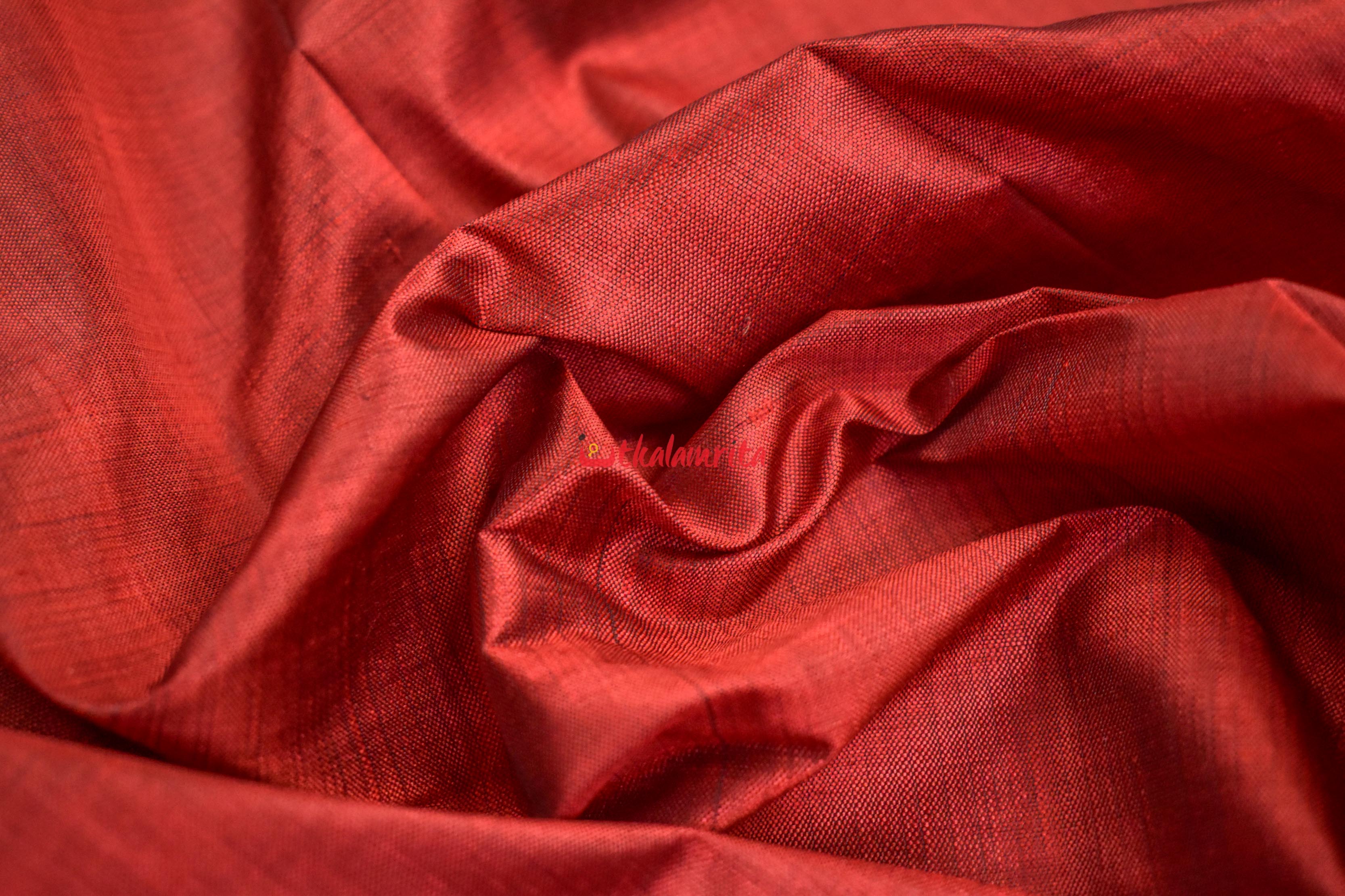 Maroon Flower Bandha Border Silk (Fabric)