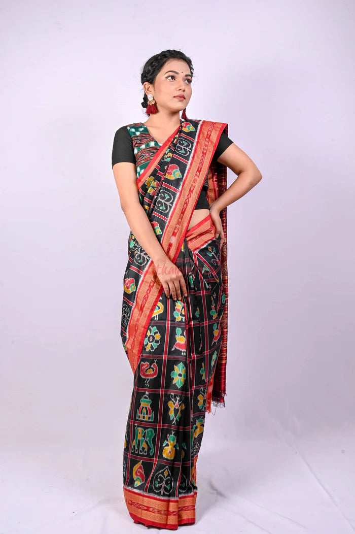 Black Nabarangi Silk Saree