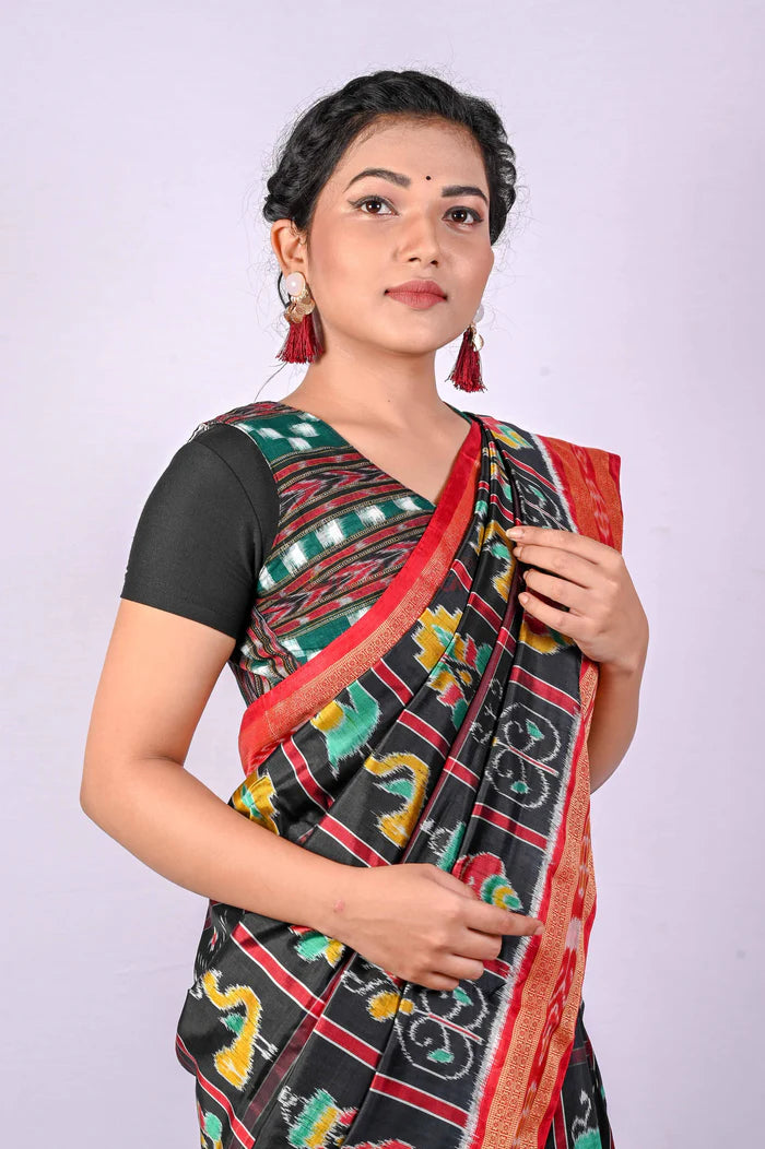 Black Nabarangi Silk Saree