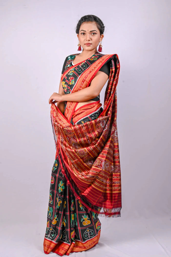 Black Nabarangi Silk Saree
