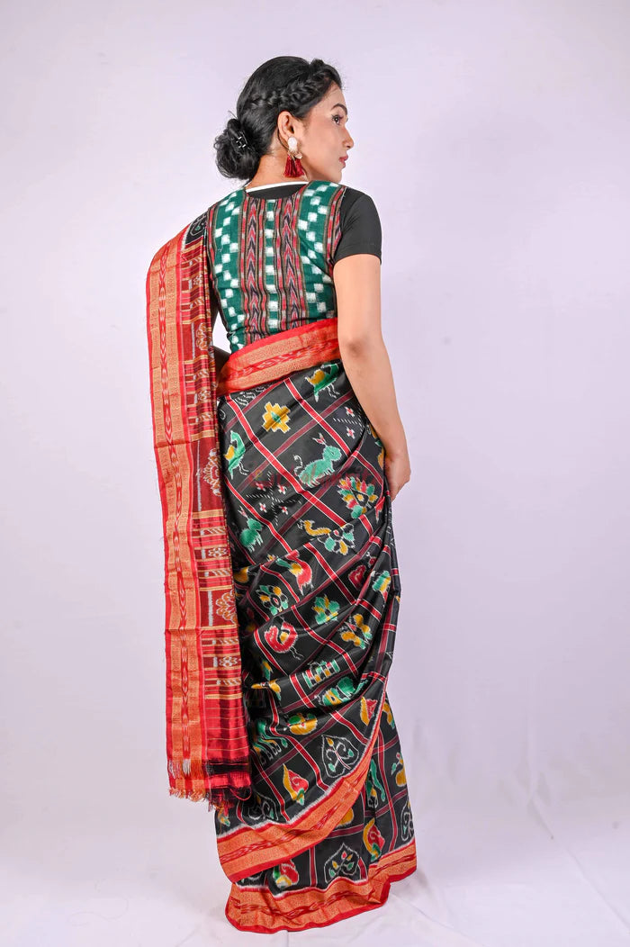 Black Nabarangi Silk Saree