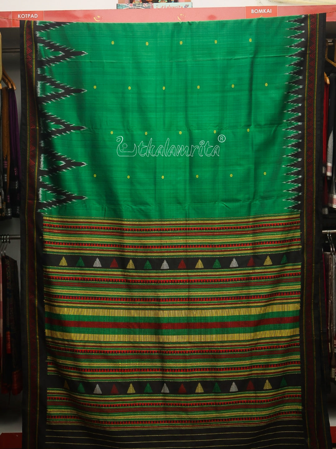 New Green Dongria Khandua Silk Saree