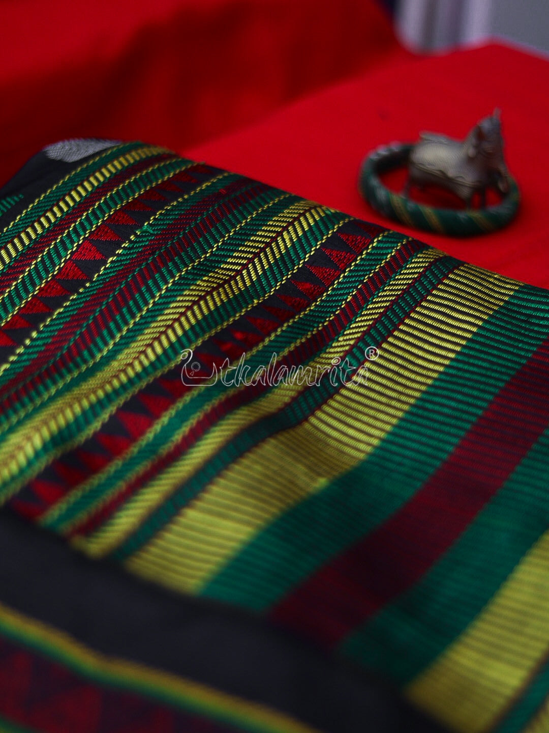 New Green Dongria Khandua Silk Saree