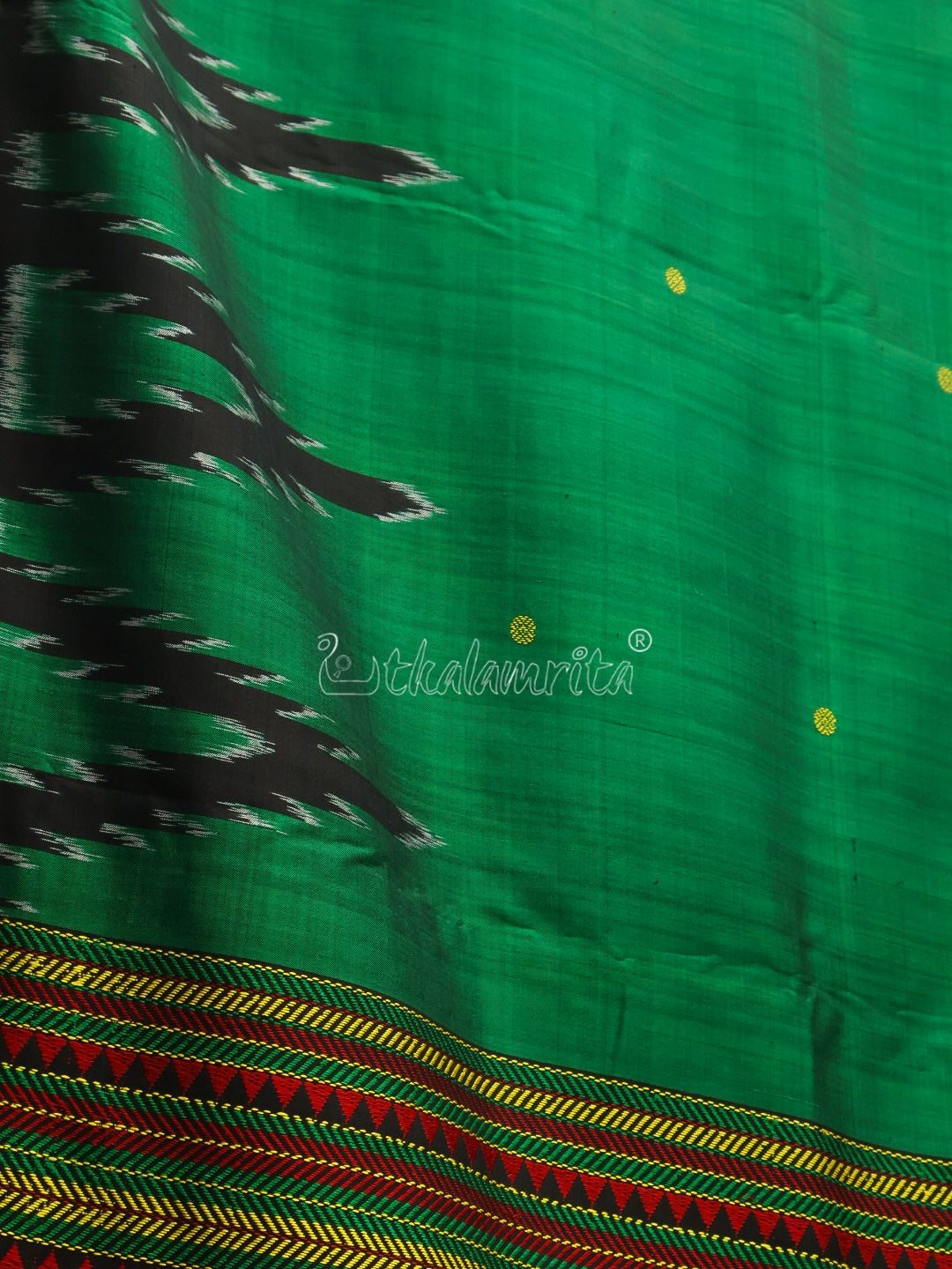 New Green Dongria Khandua Silk Saree