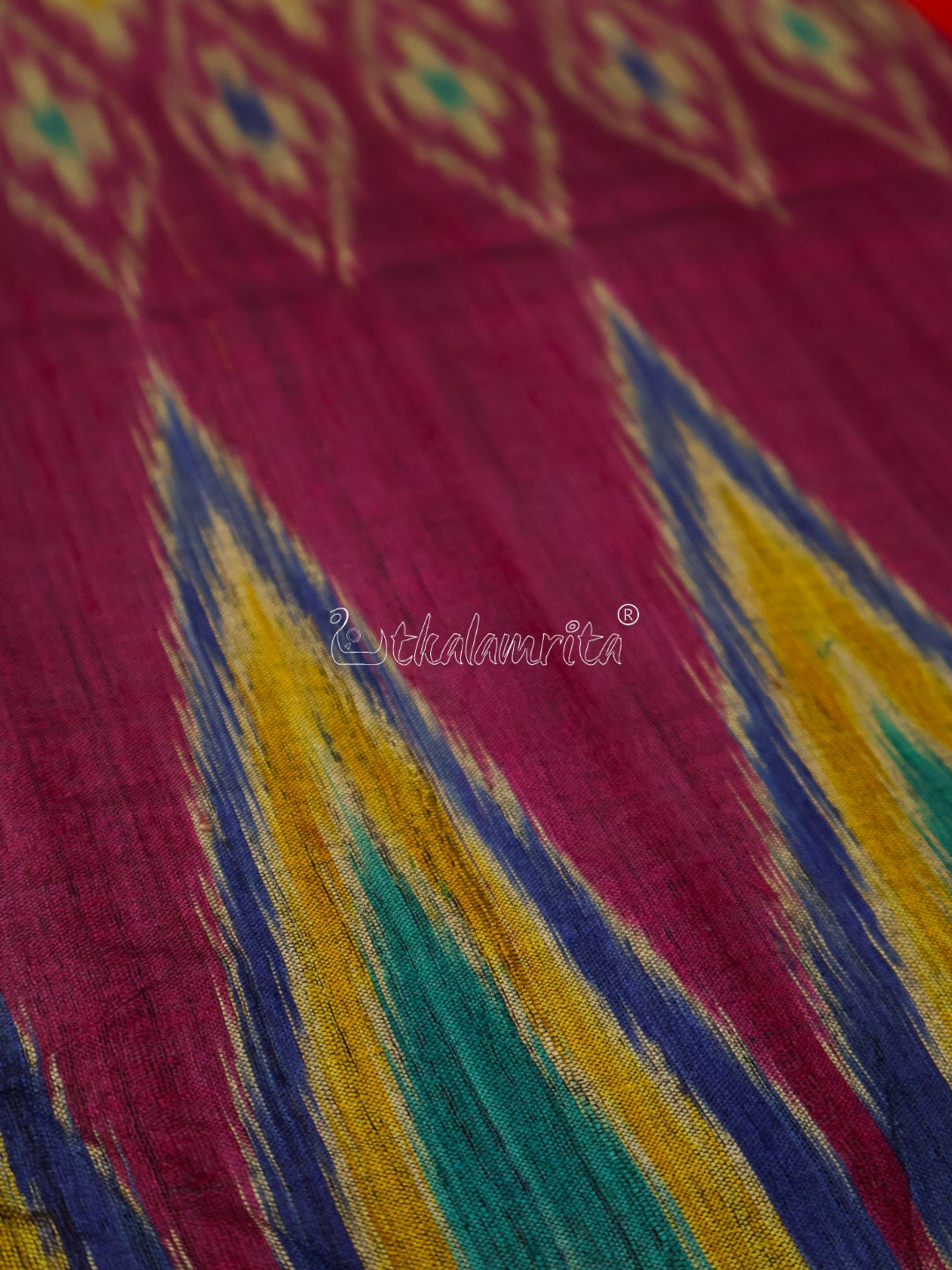 Rani Multicolor Pasapali Ikat Gopalpur Tussar Saree