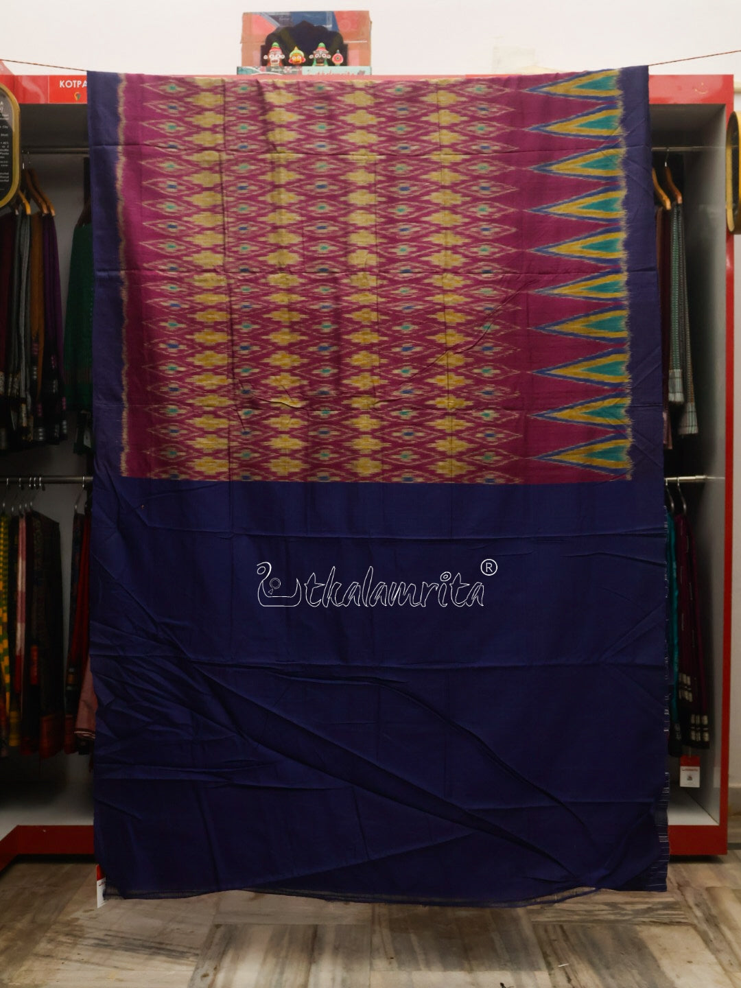 Rani Multicolor Pasapali Ikat Gopalpur Tussar Saree